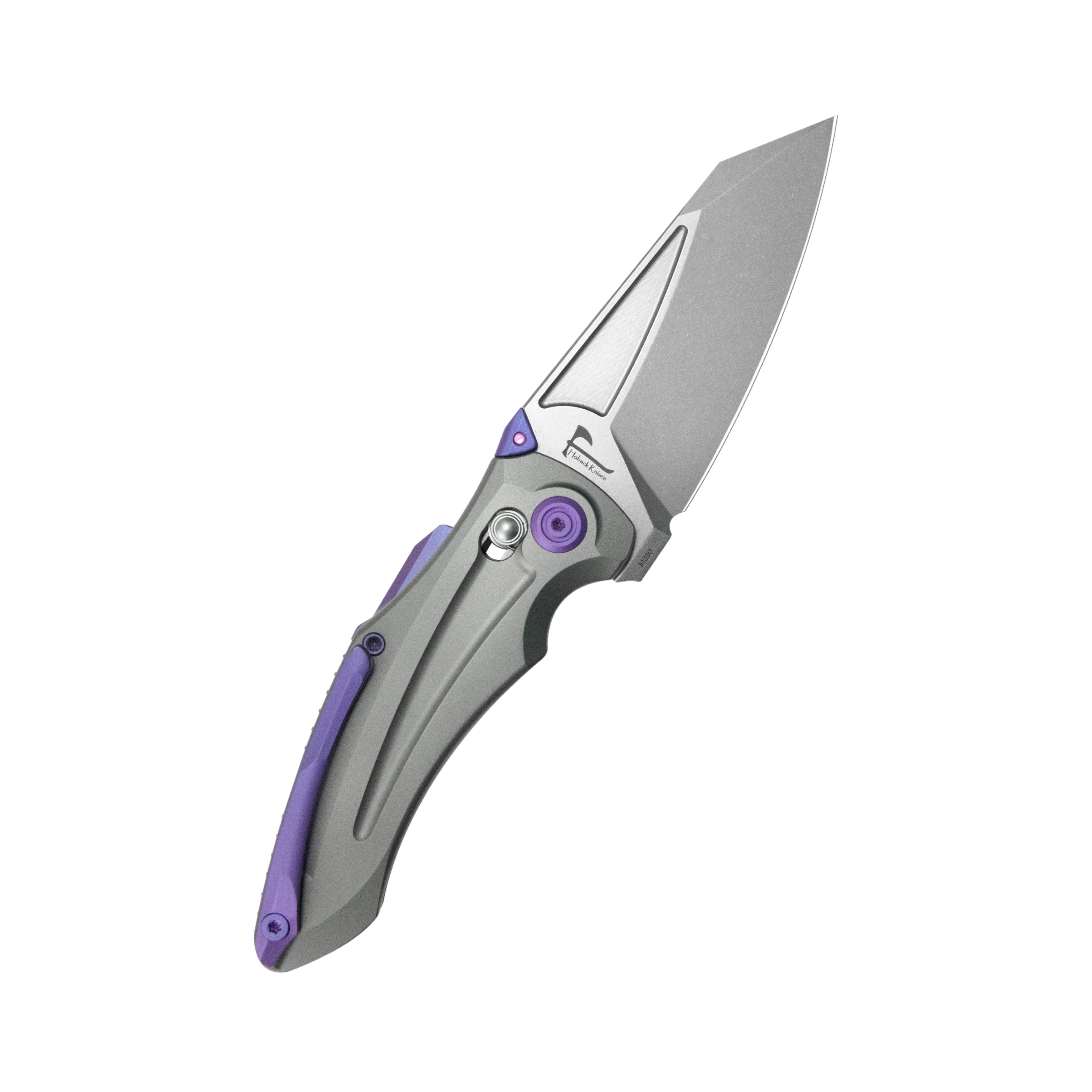 KB Sumo Crossbarlock Folding Knife Sandblast Titanium Handle 3.15" Beadblast M390 Blade KB400F