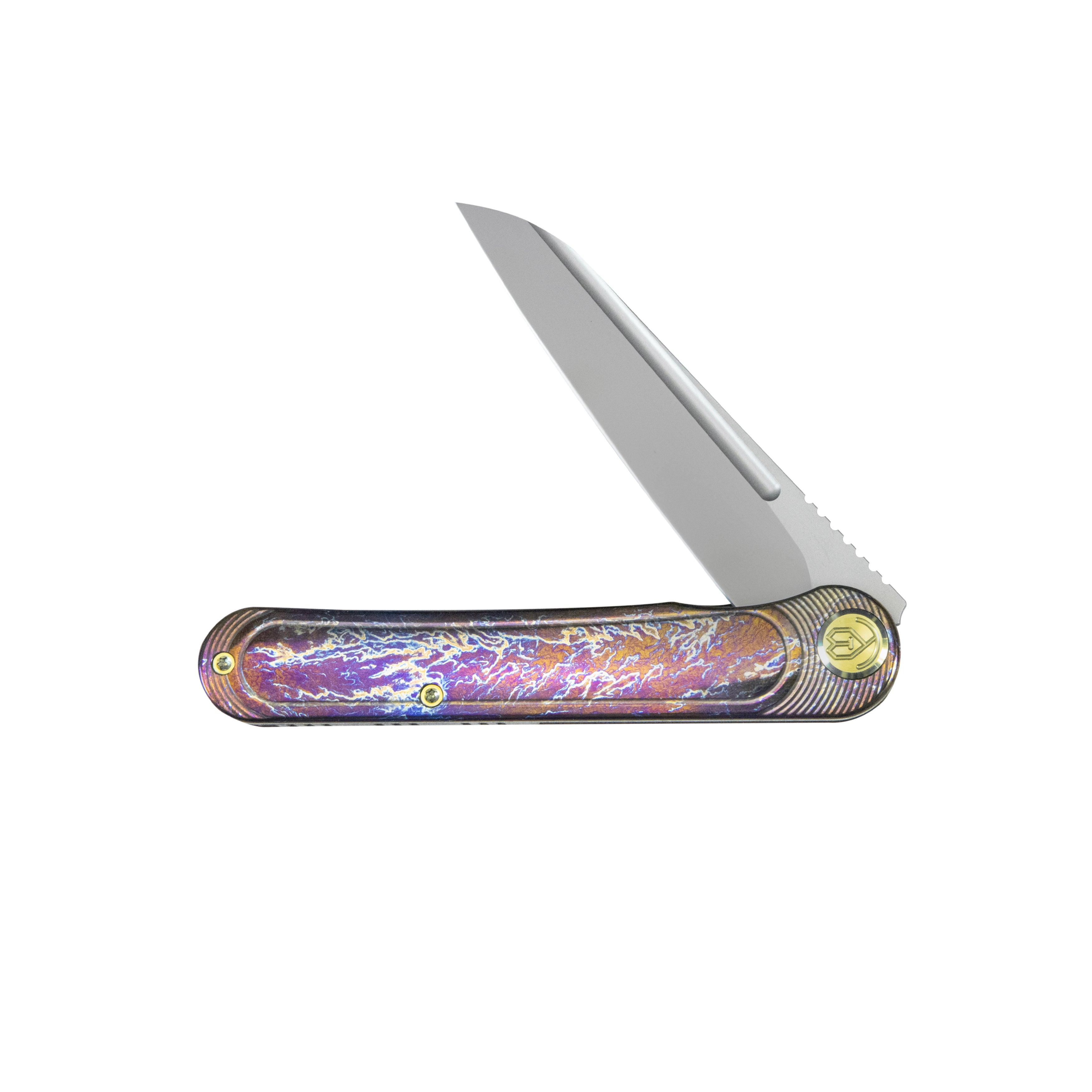 KB Dandy Frame Lock Gentlemans Pocket Folding Knife Flame Ti Handle 3.94" Sandblast S90V KB247H