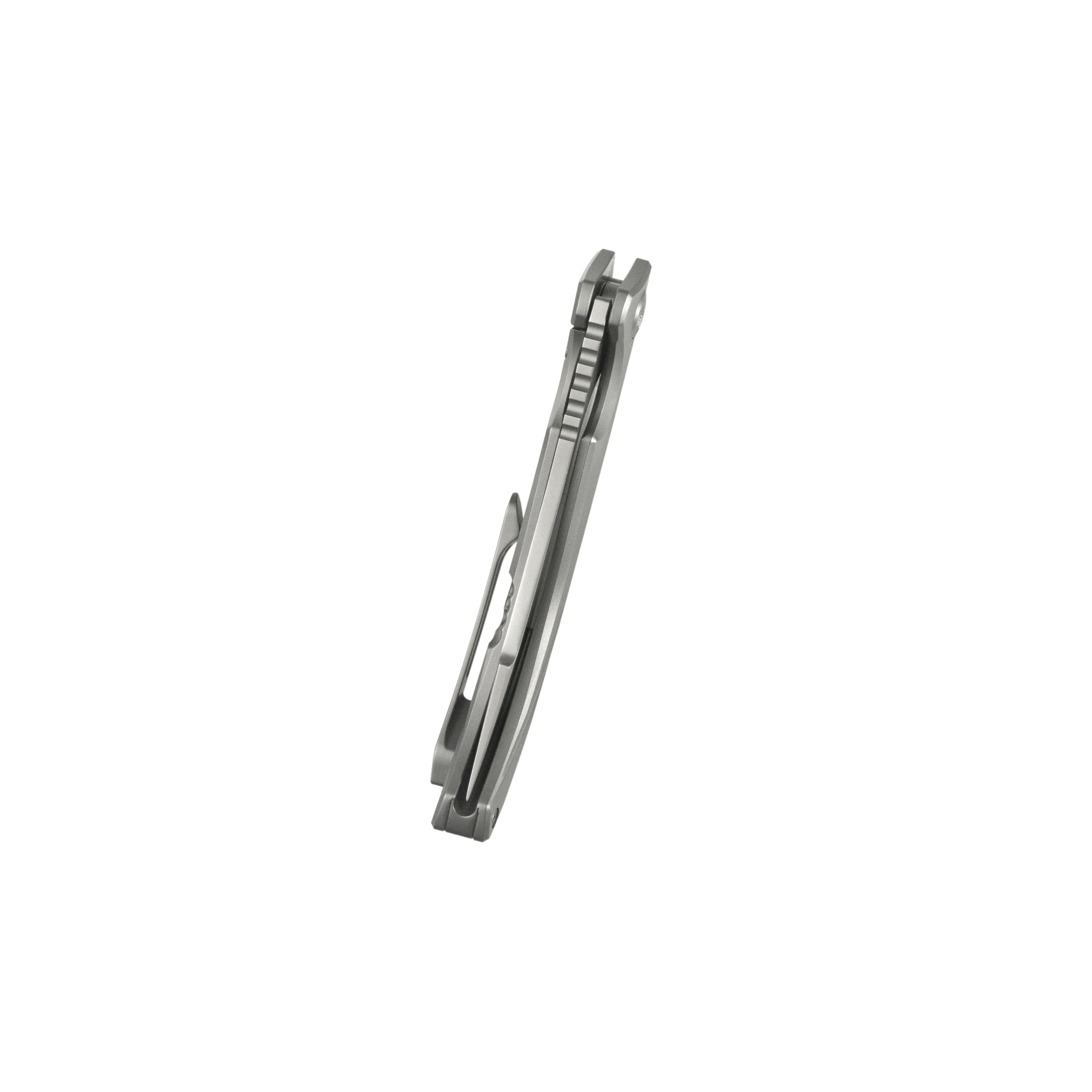 KB Cyrus Folding Knife Grey Titanium Handle 3.46'' Beadblast M390 Blade KB387A