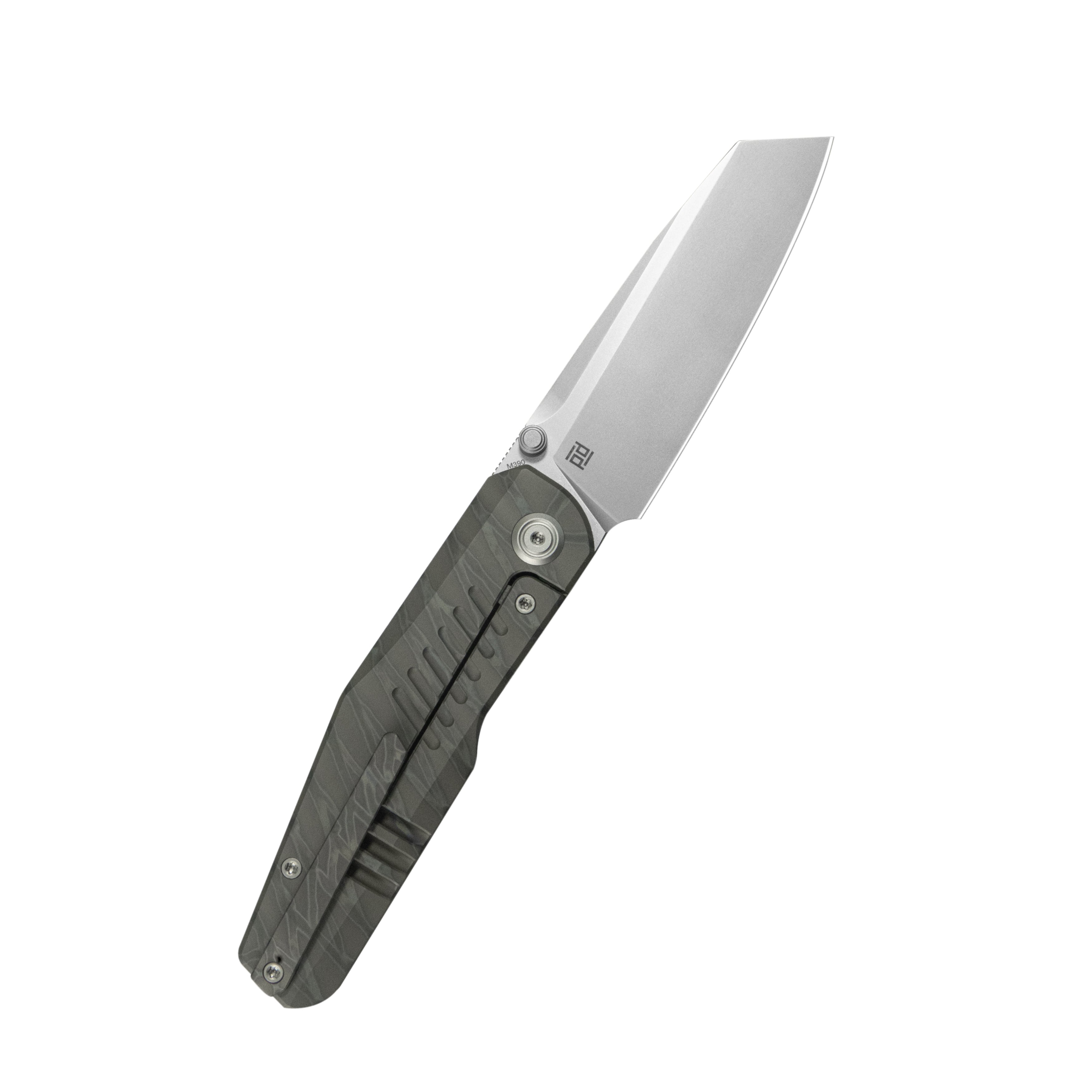 KB Protocol Folding Knife Flame Titanium Handle 3.35'' Bead Blasting M390 Blade KB419B