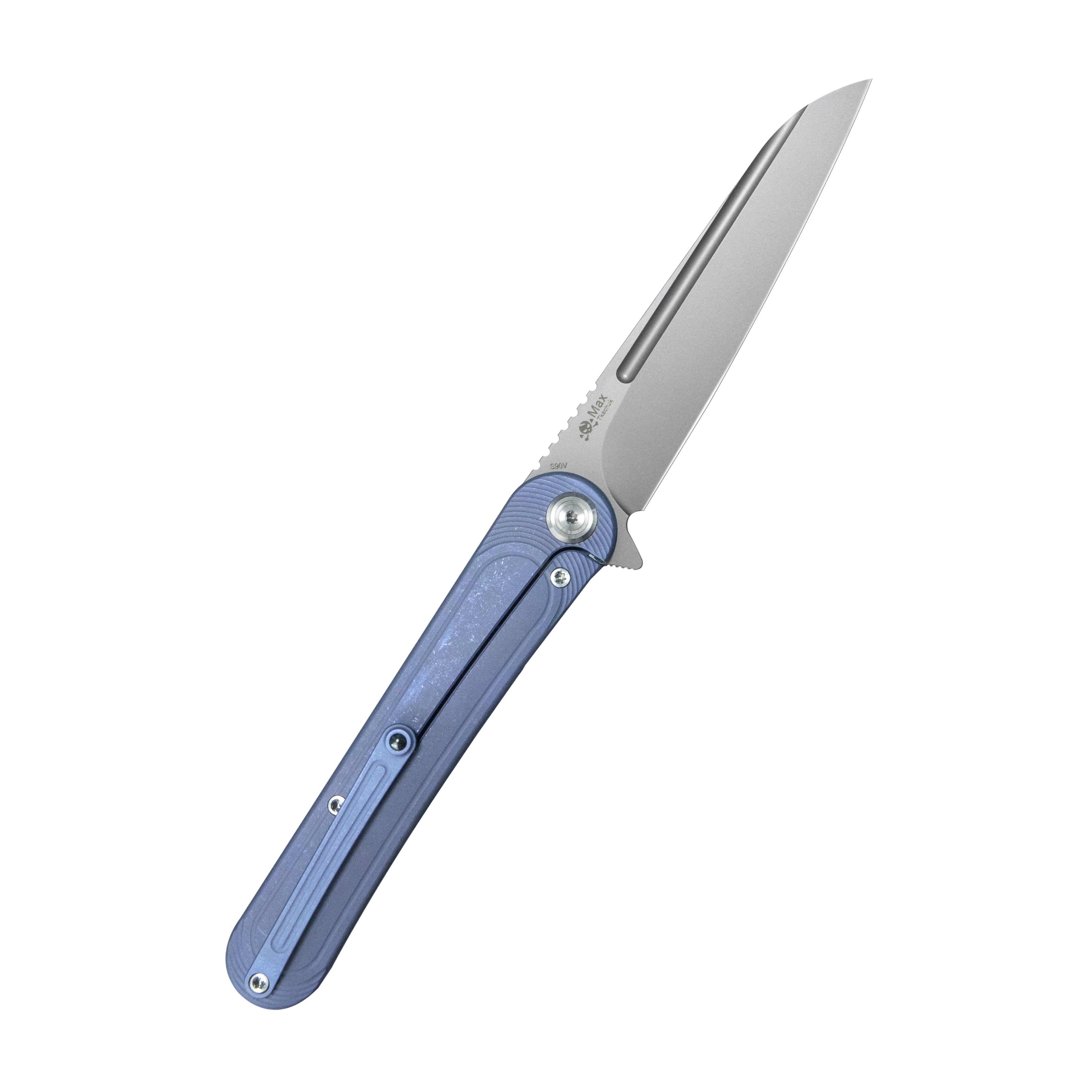 KB Dandy Frame Lock Gentlemans Pocket Folding Knife Blue Ti Handle 3.94" Sandblast S90V KB247K