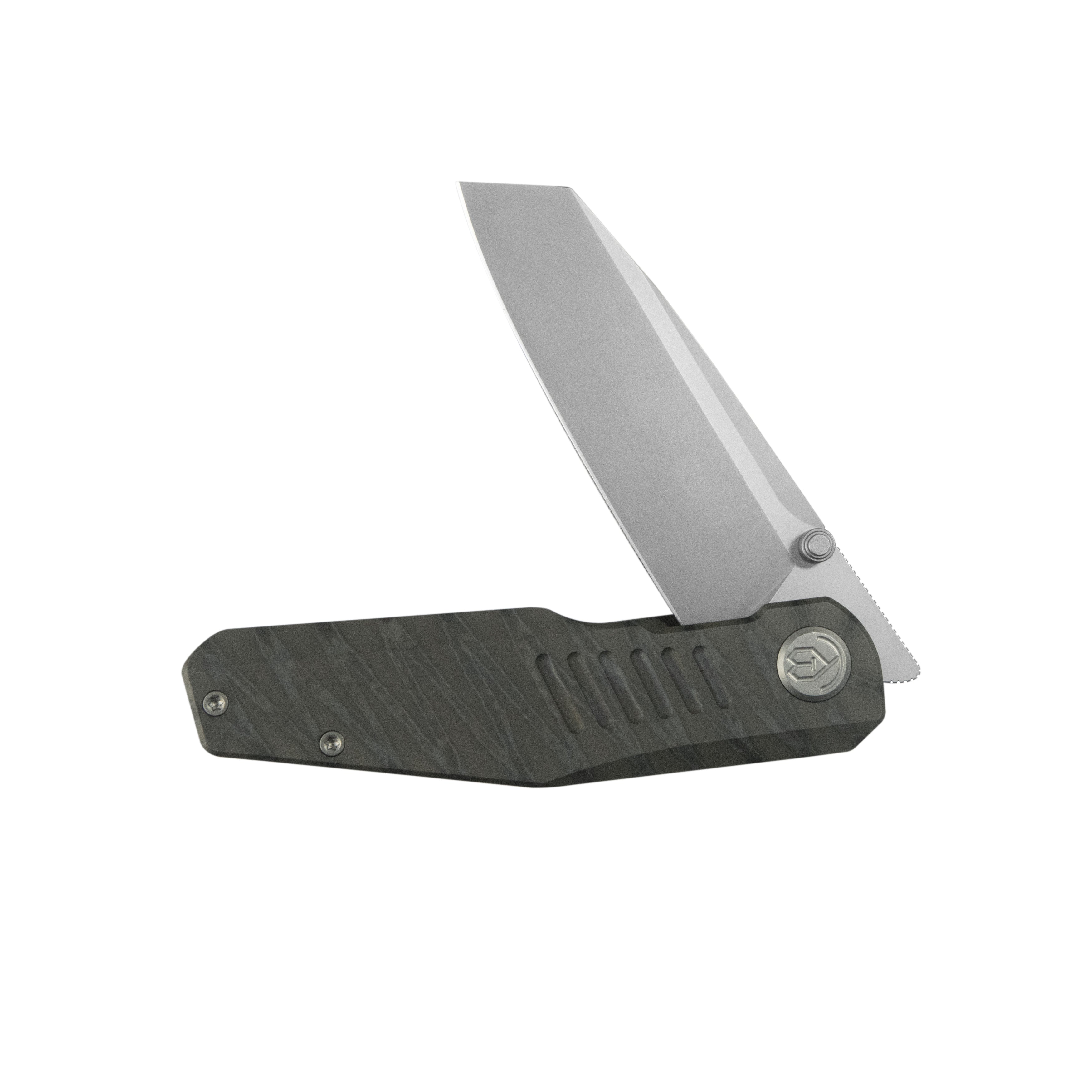 KB Protocol Folding Knife Flame Titanium Handle 3.35'' Bead Blasting M390 Blade KB419B