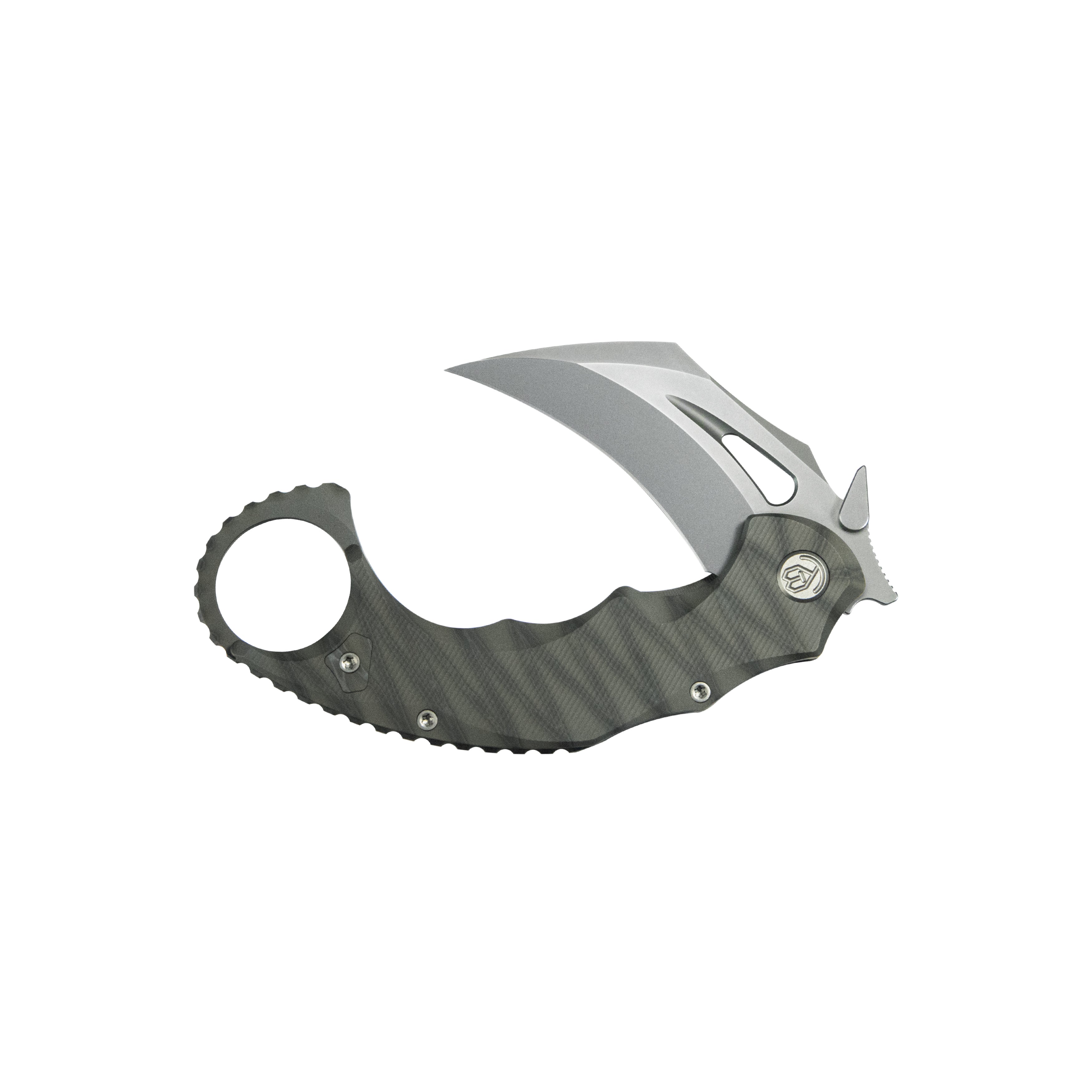 KB Wrath Frame Lock Karambit Ti Handle w/ Diagonal Milling 2.52'' Beadblast M390 KB271B