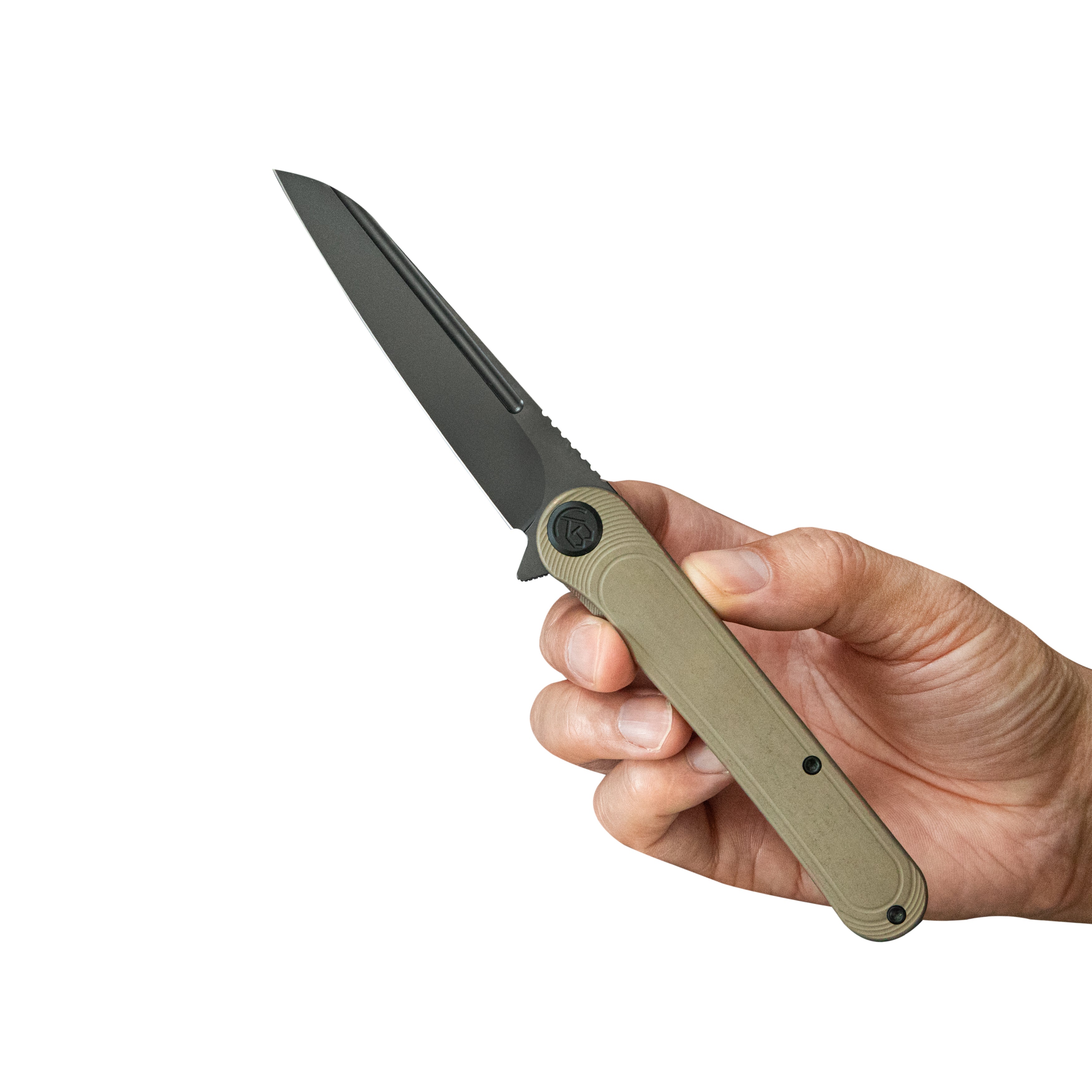 KB Dandy Frame Lock Gentlemans Pocket Folding Knife Bronze Ti Handle 3.94" Regular DLC S90V KB247I