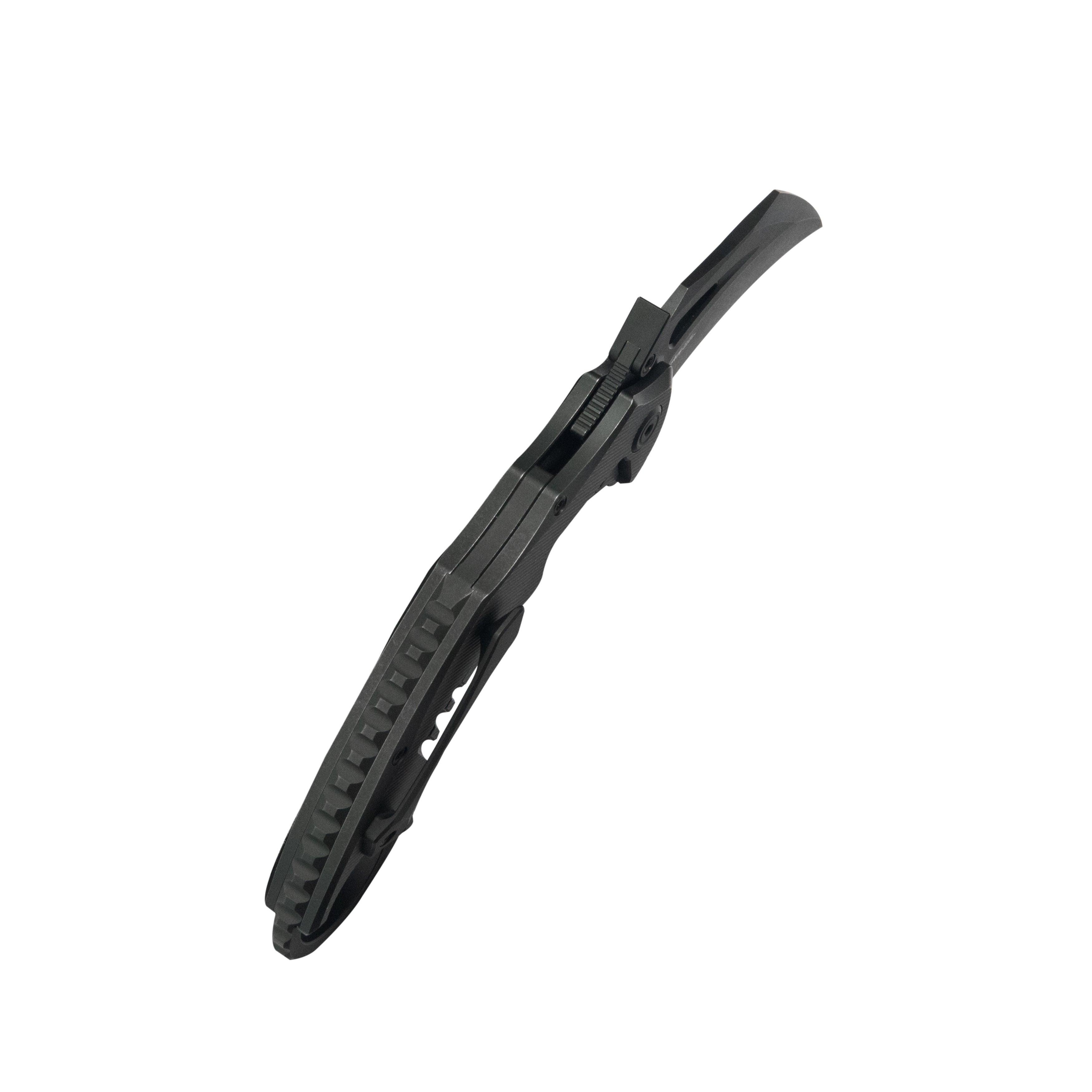 KB Wrath Frame Lock Karambit Ti Handle w/ Diagonal Milling 2.52'' Blackwash M390 KB271C