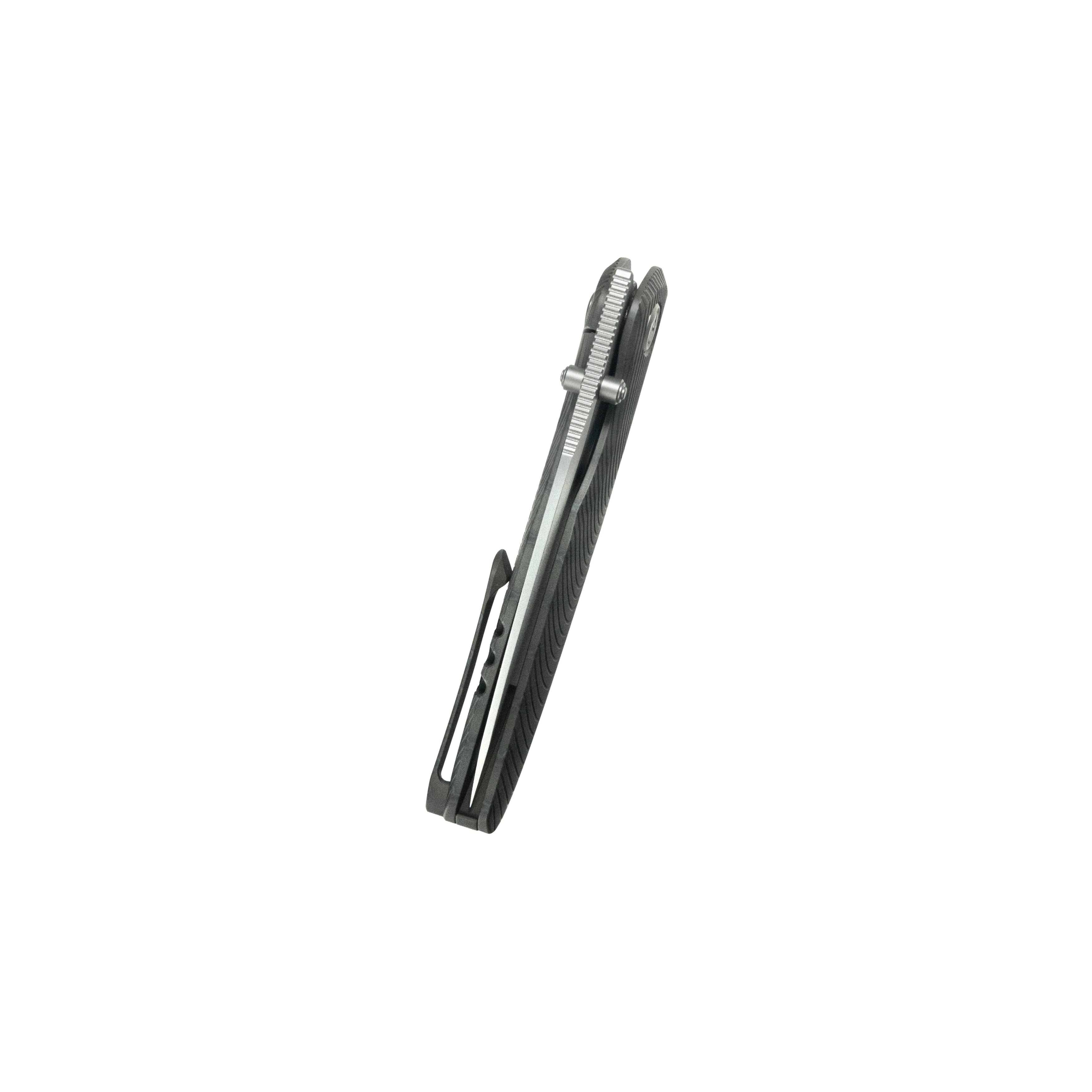KB Pioneer Folding Knife Flame Titanium w/ Wave Milling Handle 3.35'' Beadblast 20CV Blade KB379B