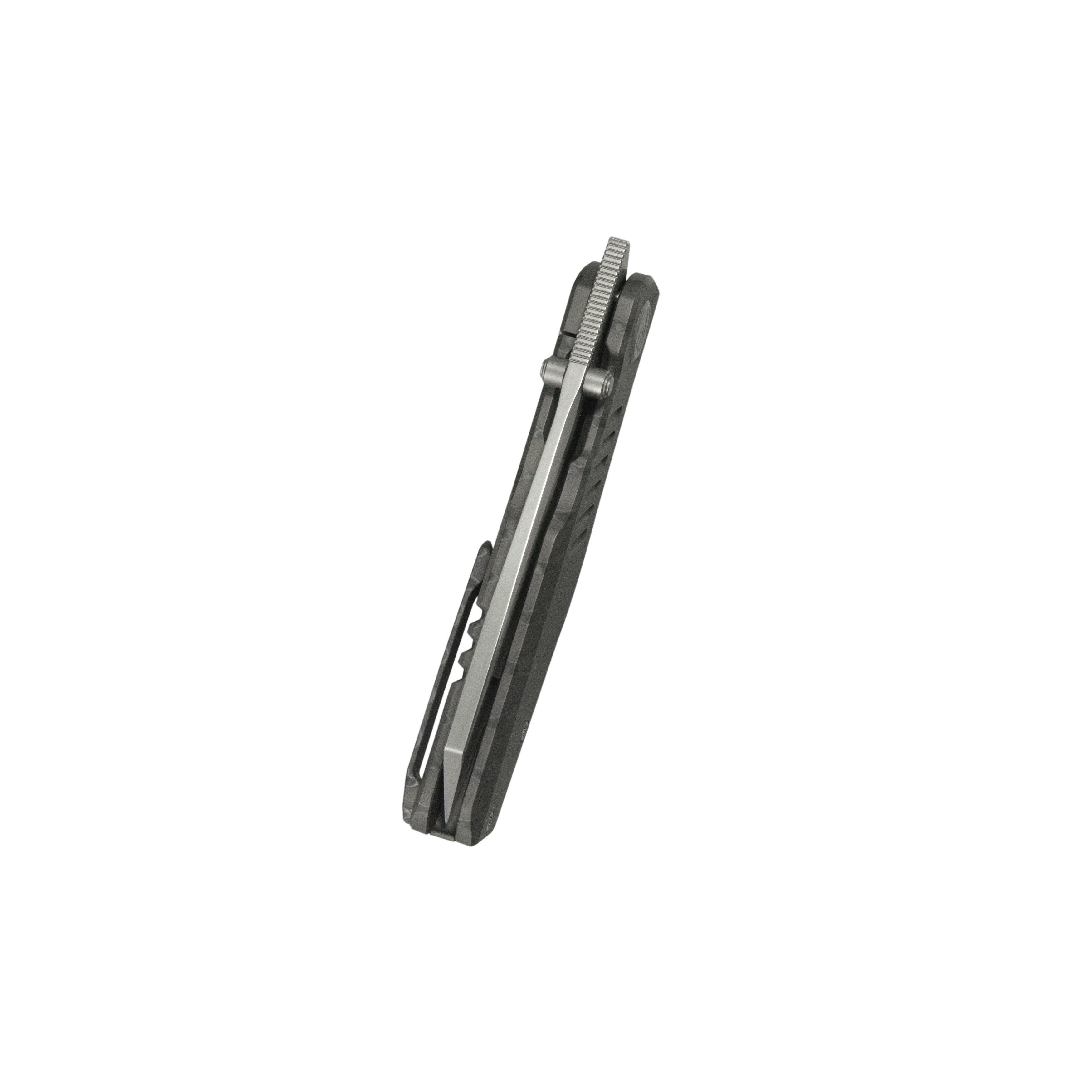 KB Protocol Folding Knife Flame Titanium Handle 3.35'' Bead Blasting M390 Blade KB419B