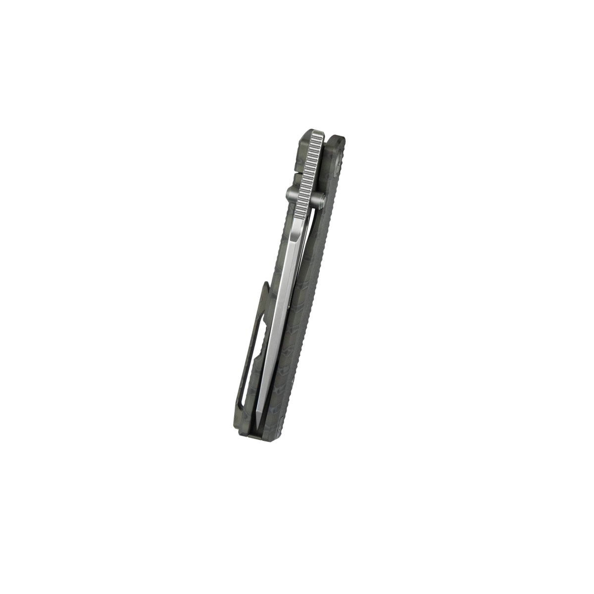 KB Illusion Folding Knife Flame Titanium Handle 3.46‘’ Silver Bead Blast Bohler M390 Blade KB443B