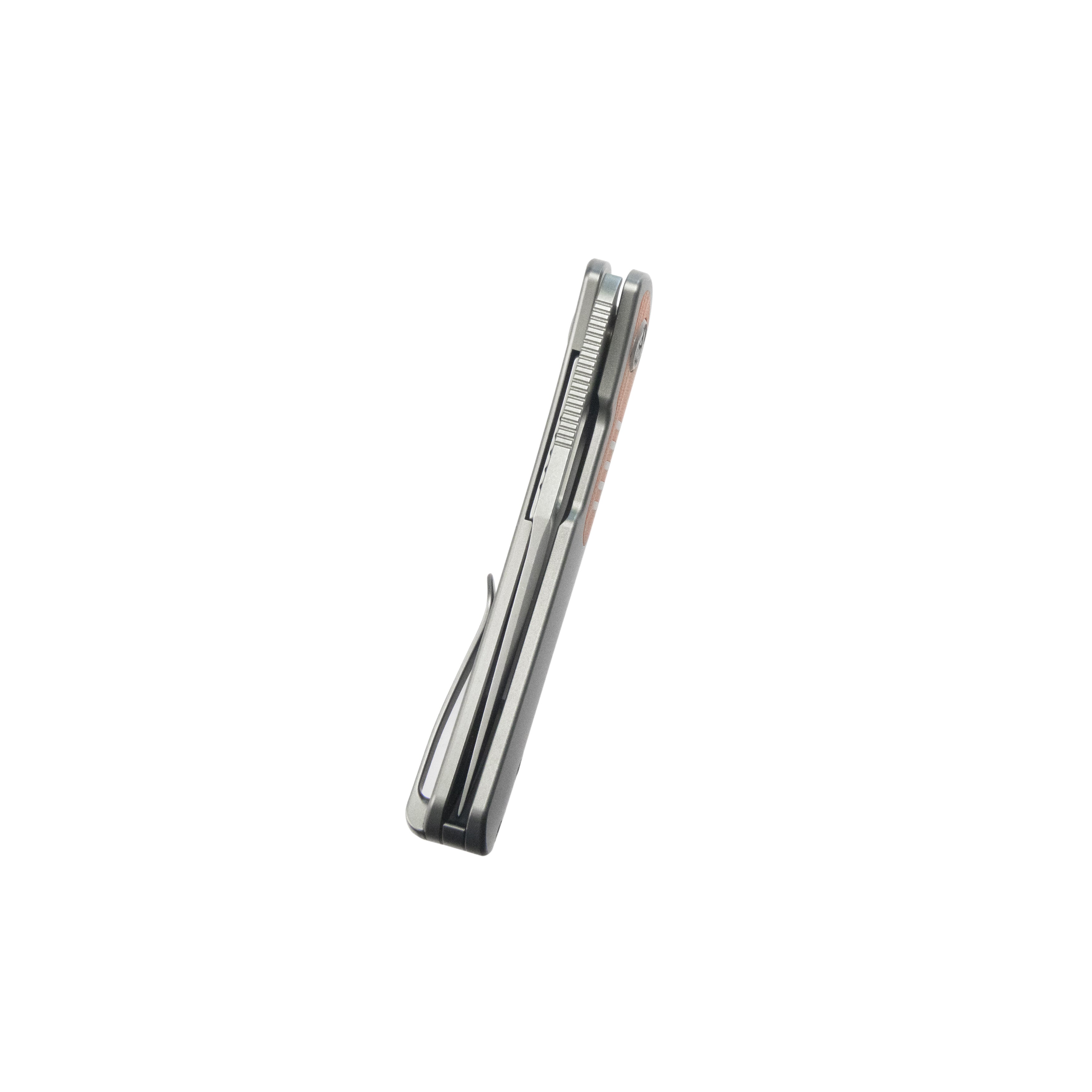 KB Common Thread Folding Knife Sandblasting Titanium/G10 inlays Handle 3.35'' Silver Bead Blasting M390 Blade KB377A