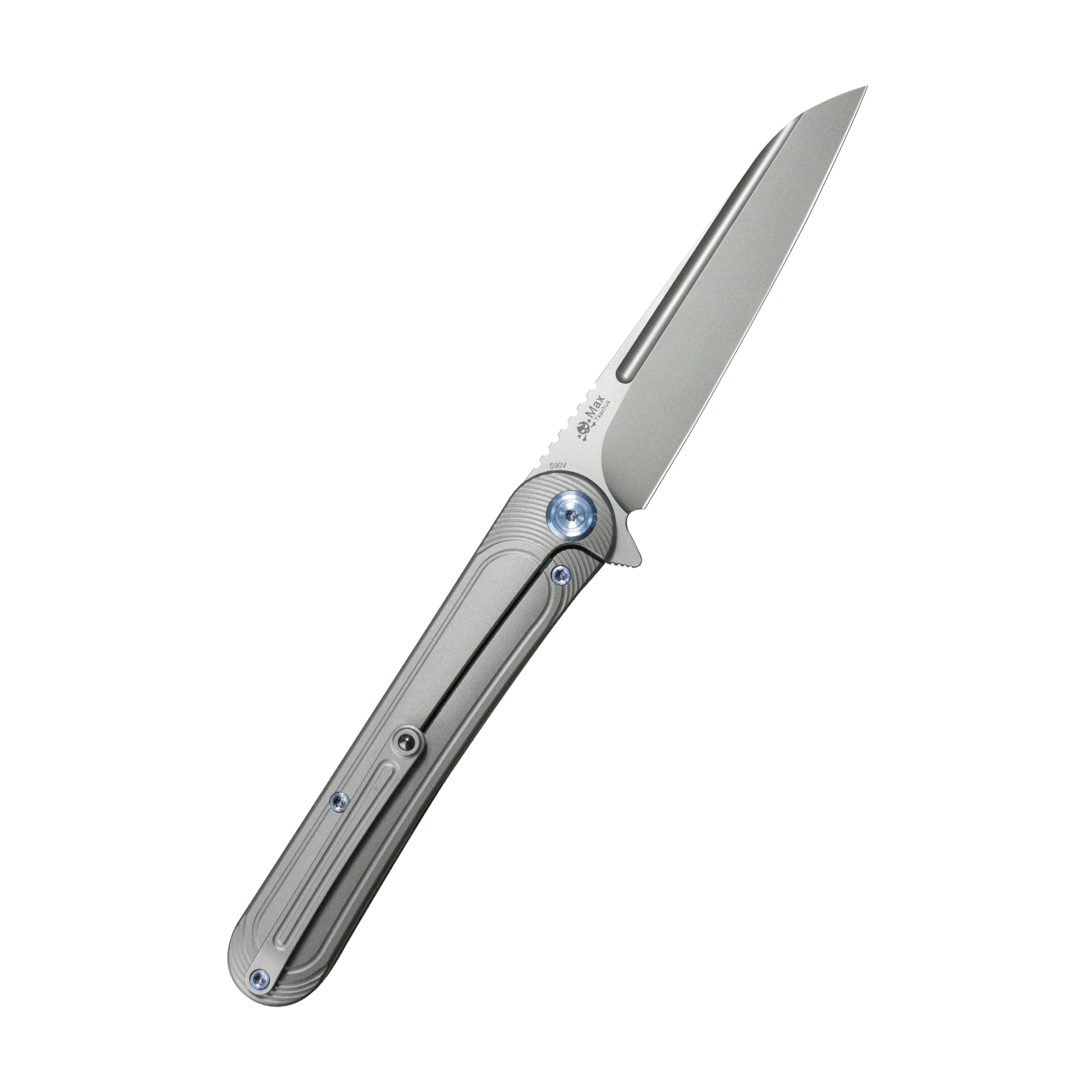 KB Dandy Frame Lock Gentlemans Pocket Folding Knife Grey Ti Handle 3.94" Sandblast S90V KB247J