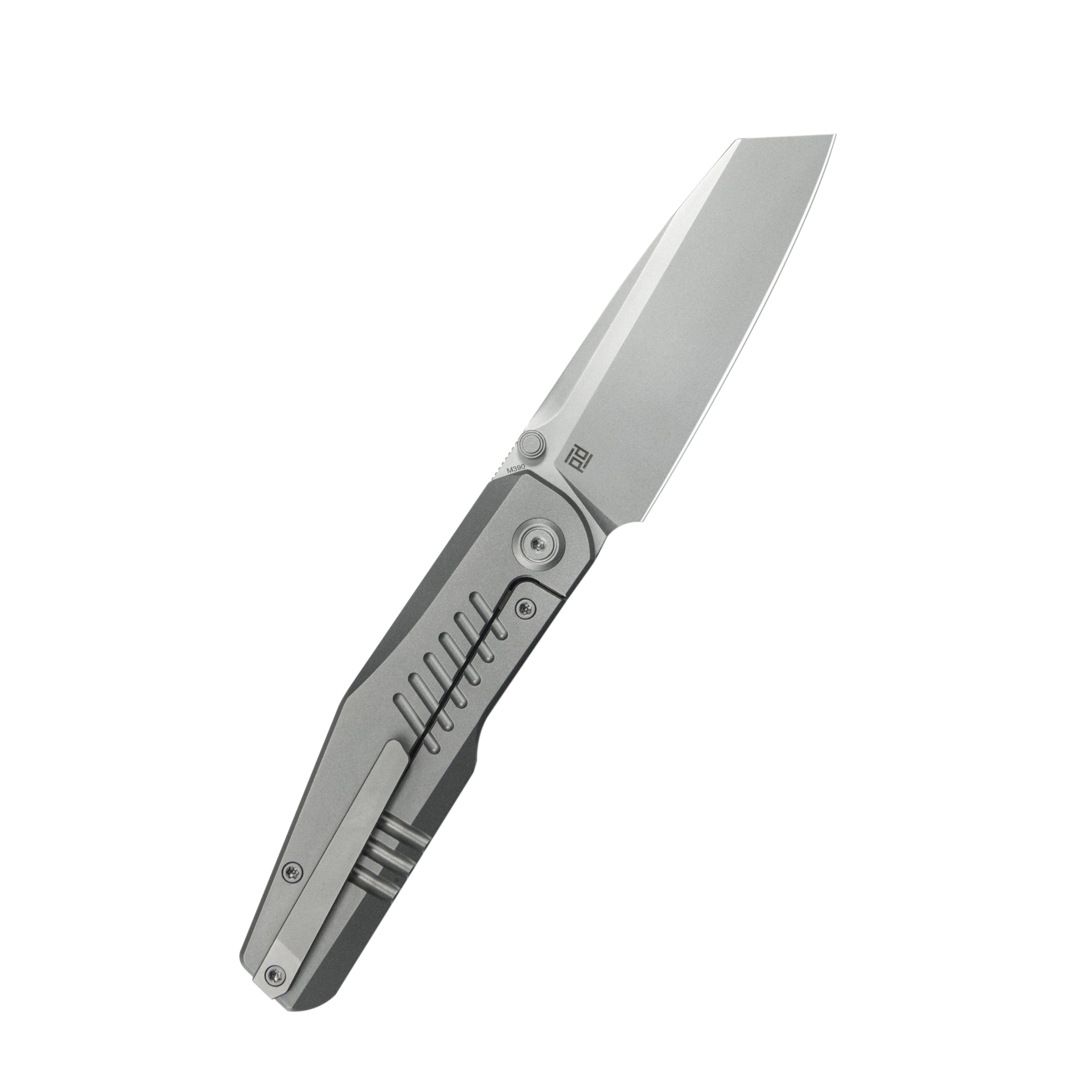 KB Protocol Folding Knife Gray Titanium Handle 3.35'' Sandblast M390 Blade KB419A