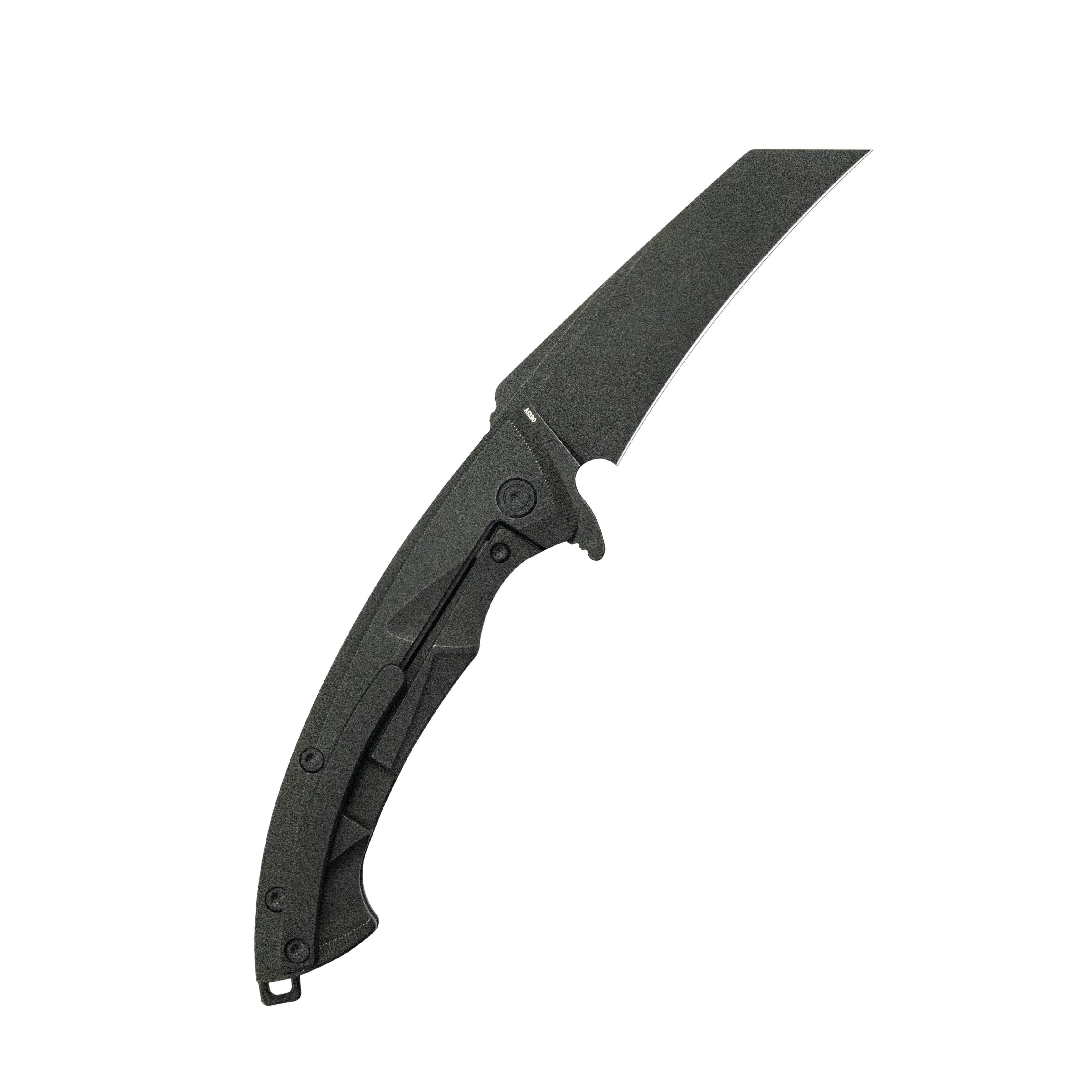 KB Anteater Frame Lock Pocket Folding Knife Blackwash Ti Handle 3.43'' Blackwash M390 KB153C