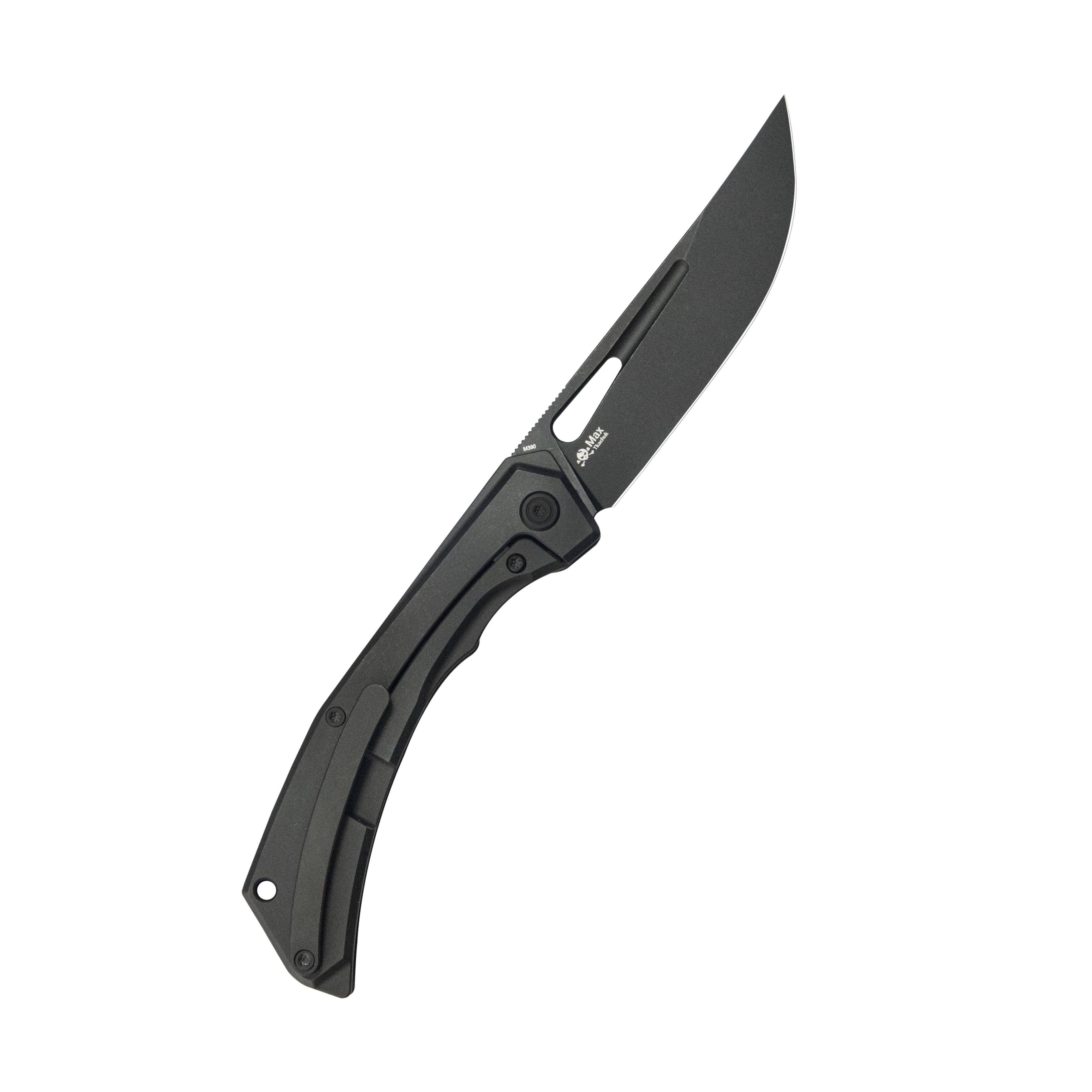 KB Ishtar Frame Lock Pocket Folding Knife Blackwash Ti Hanlde 3.54'' Blackwash M390 KB170C