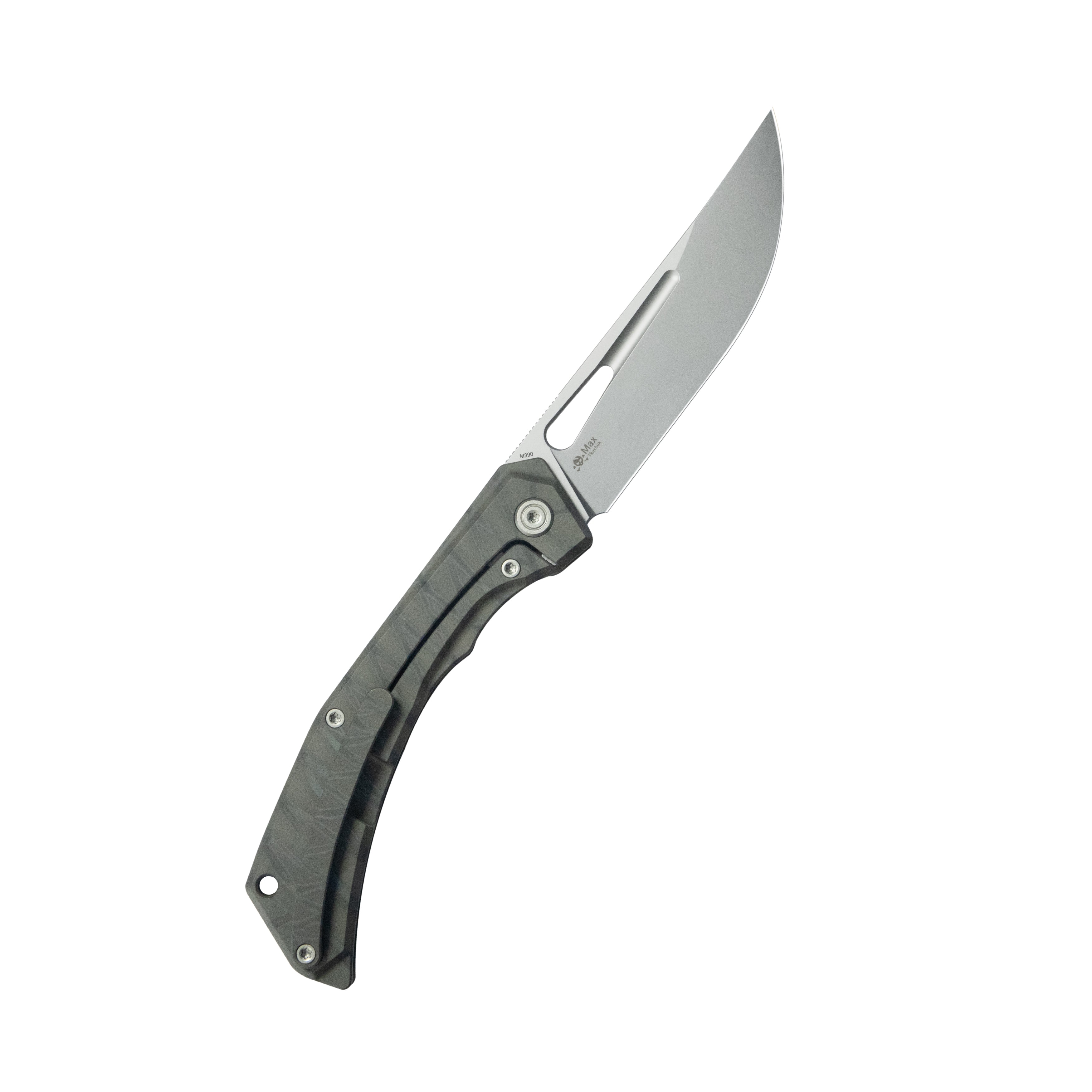 KB Ishtar Frame Lock Pocket Folding Knife Flame Ti Hanlde 3.54'' Sandblast M390 KB170B