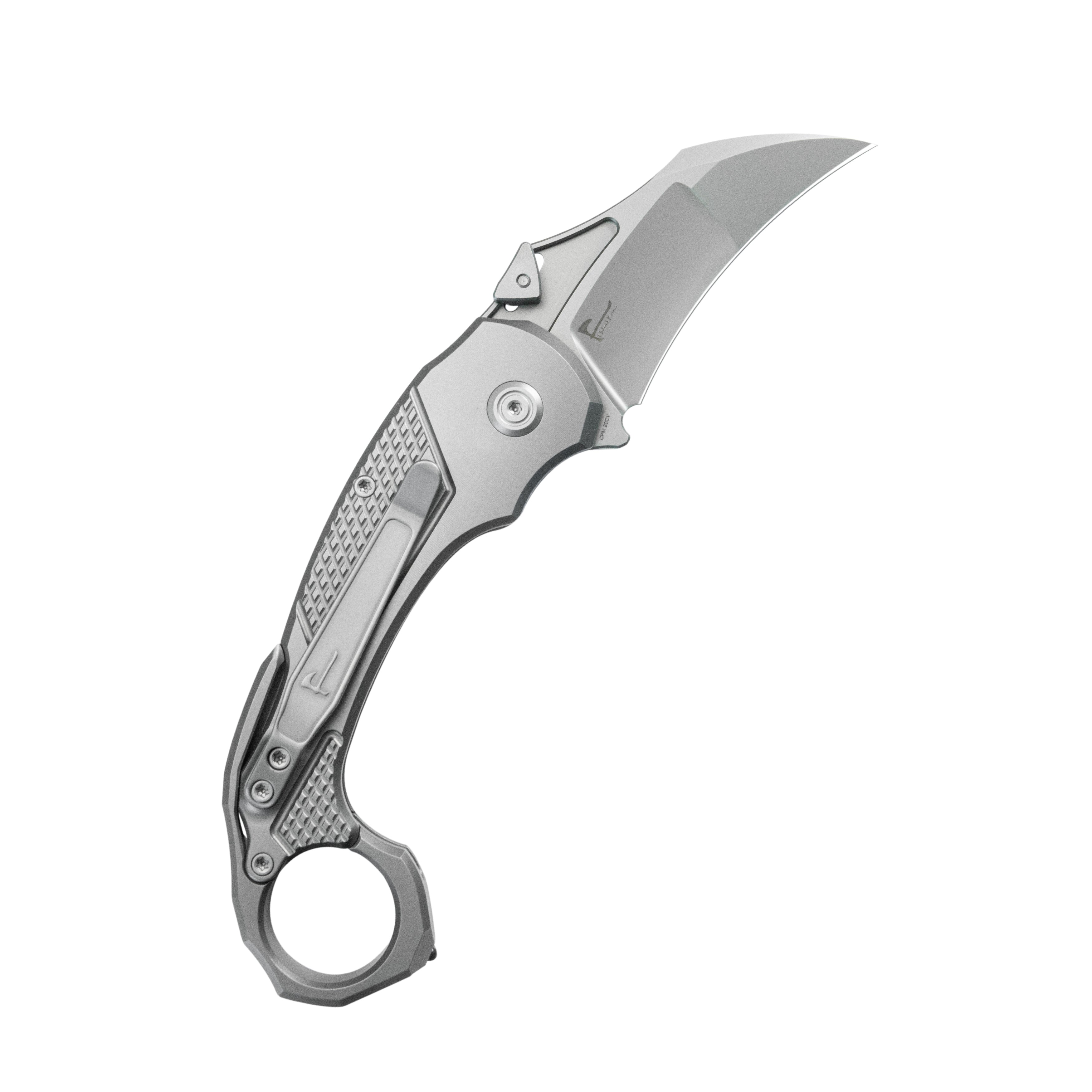 KB Tactical Toucan Folding Knife Sandblasting Titanium Handle 2.36'' Sandblasting 20CV Blade KB463A