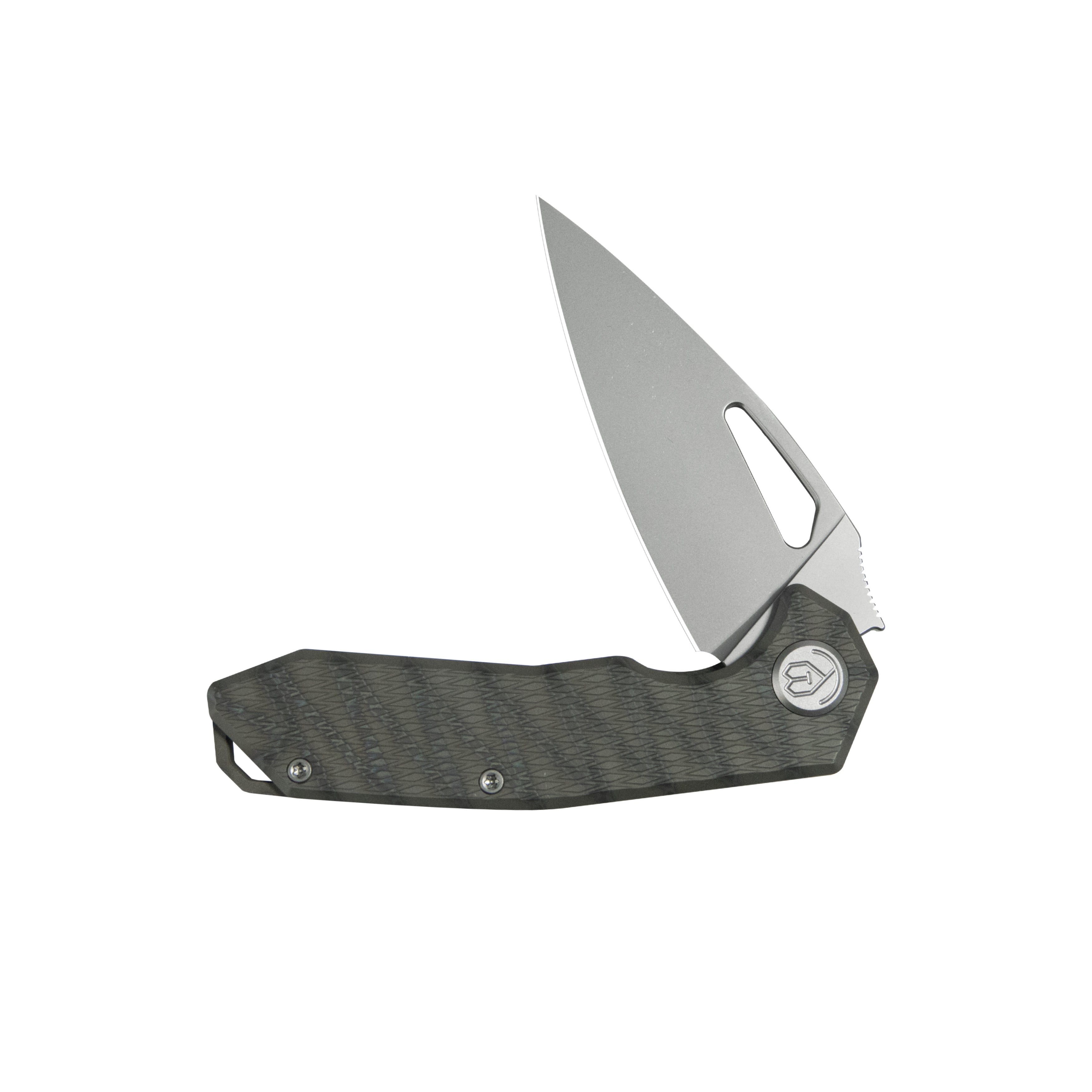 KB Coeus Outdoor Folding Knife Flame Titanium Handle 3.11" Sandblast M390 Blade KB286D
