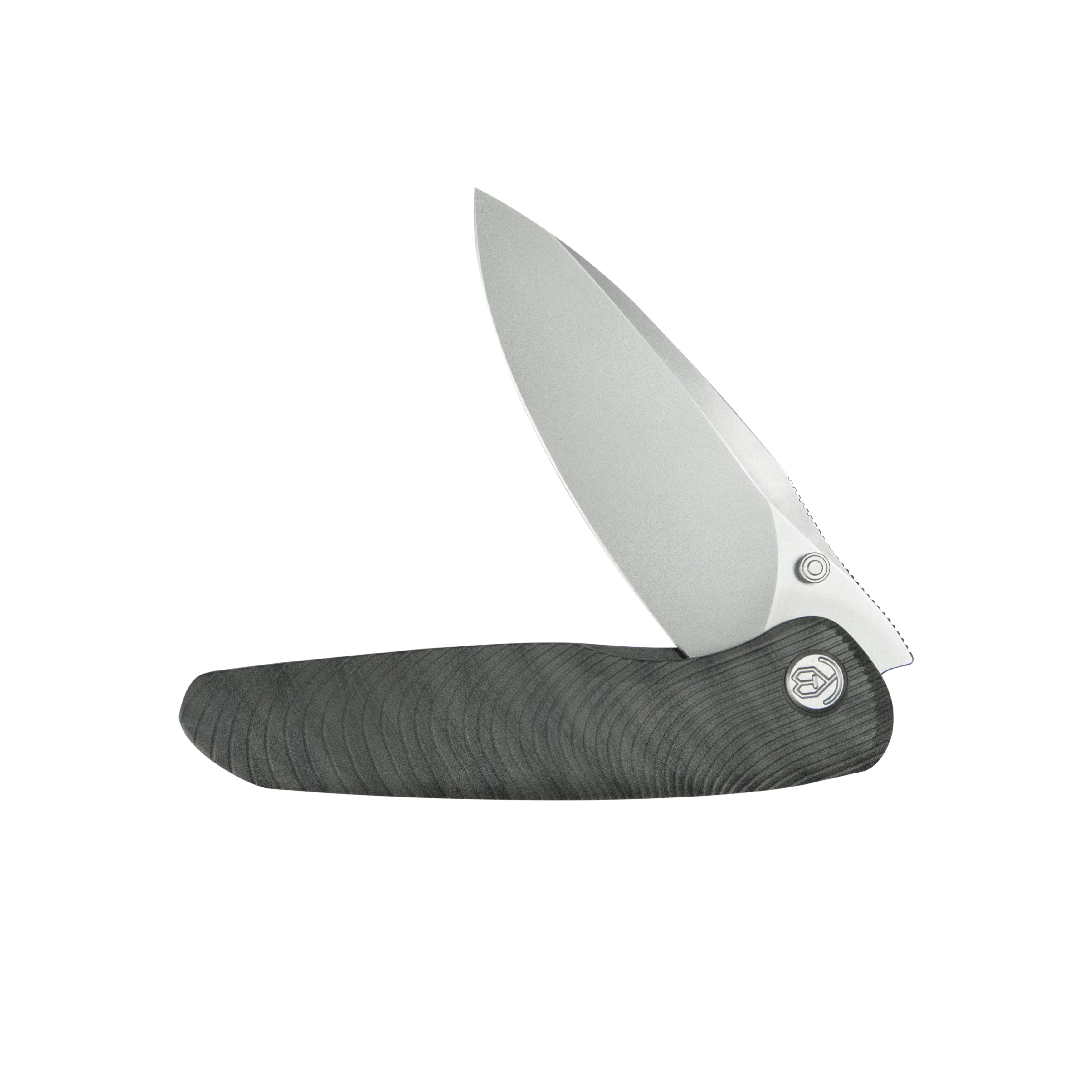 KB Pioneer Folding Knife Flame Titanium w/ Wave Milling Handle 3.35'' Beadblast 20CV Blade KB379B