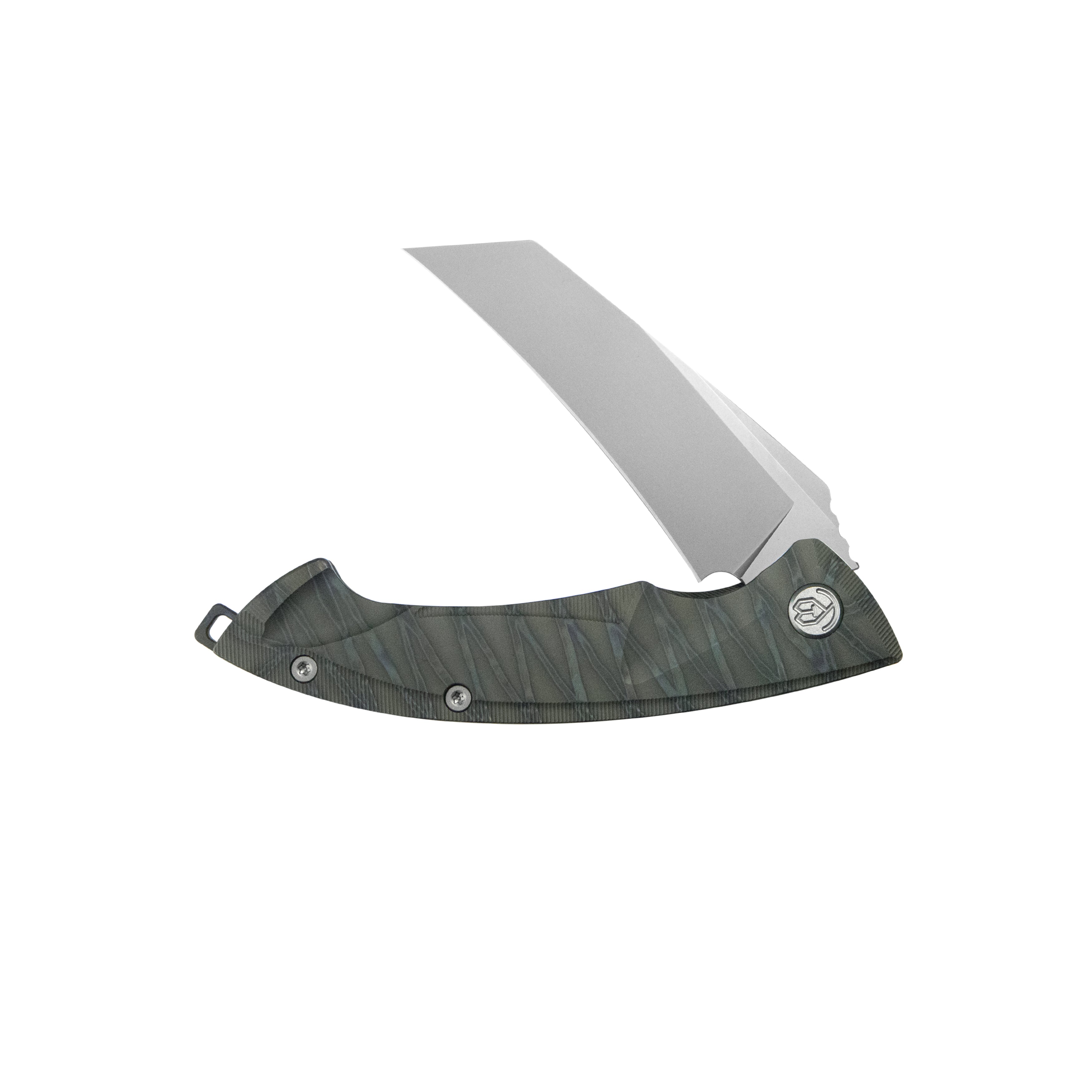 KB Anteater Frame Lock Pocket Folding Knife Flame Ti Handle 3.43'' Sandblast M390 KB153B