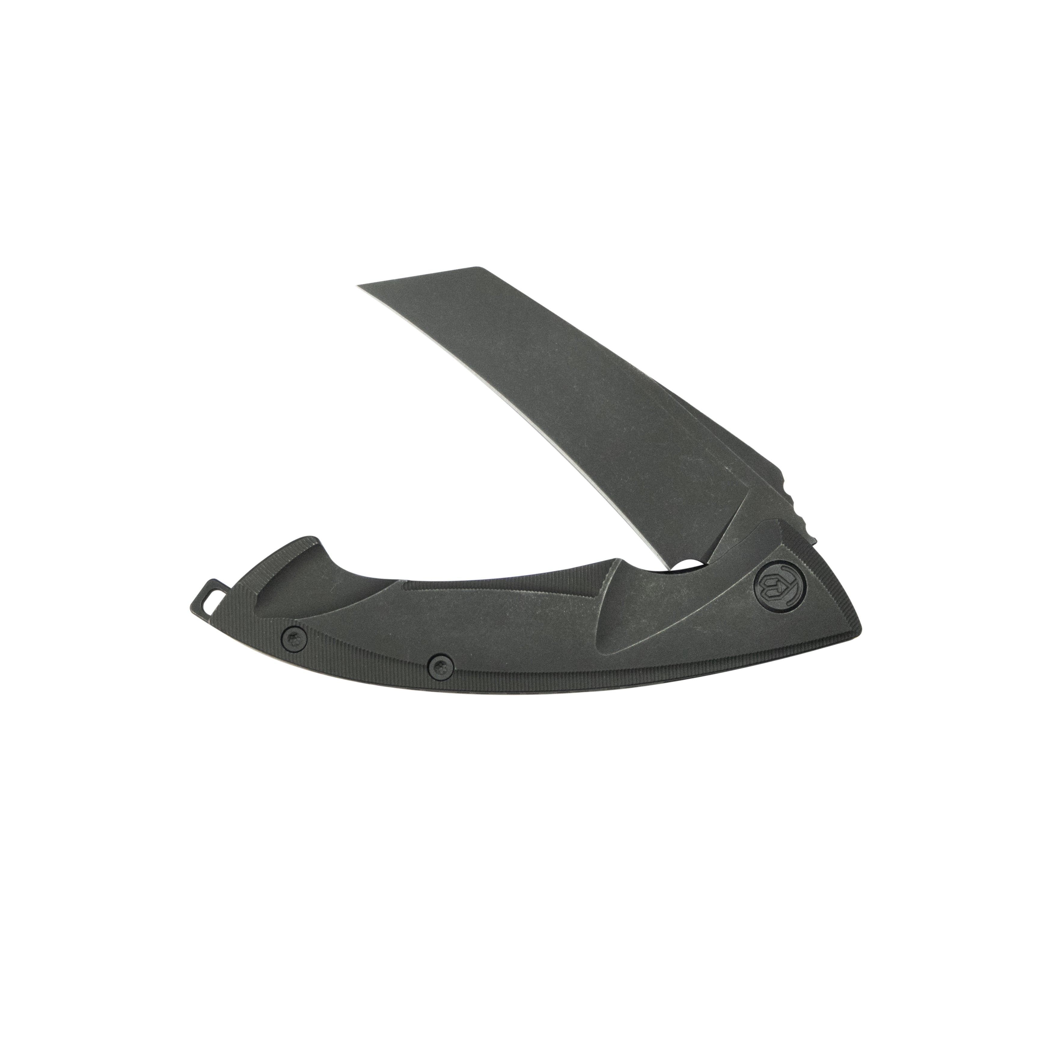 KB Anteater Frame Lock Pocket Folding Knife Blackwash Ti Handle 3.43'' Blackwash M390 KB153C