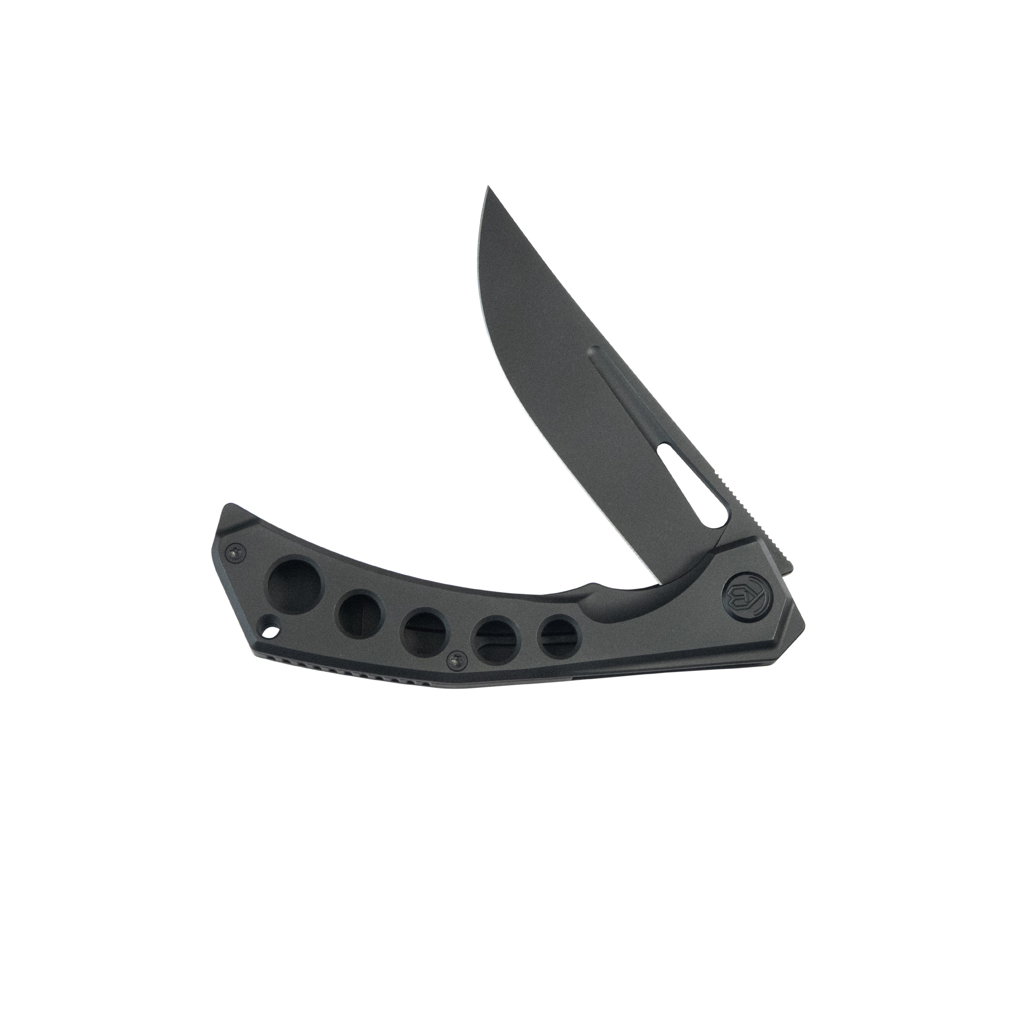 KB Ishtar Frame Lock Pocket Folding Knife Blackwash Ti Hanlde 3.54'' Blackwash M390 KB170C
