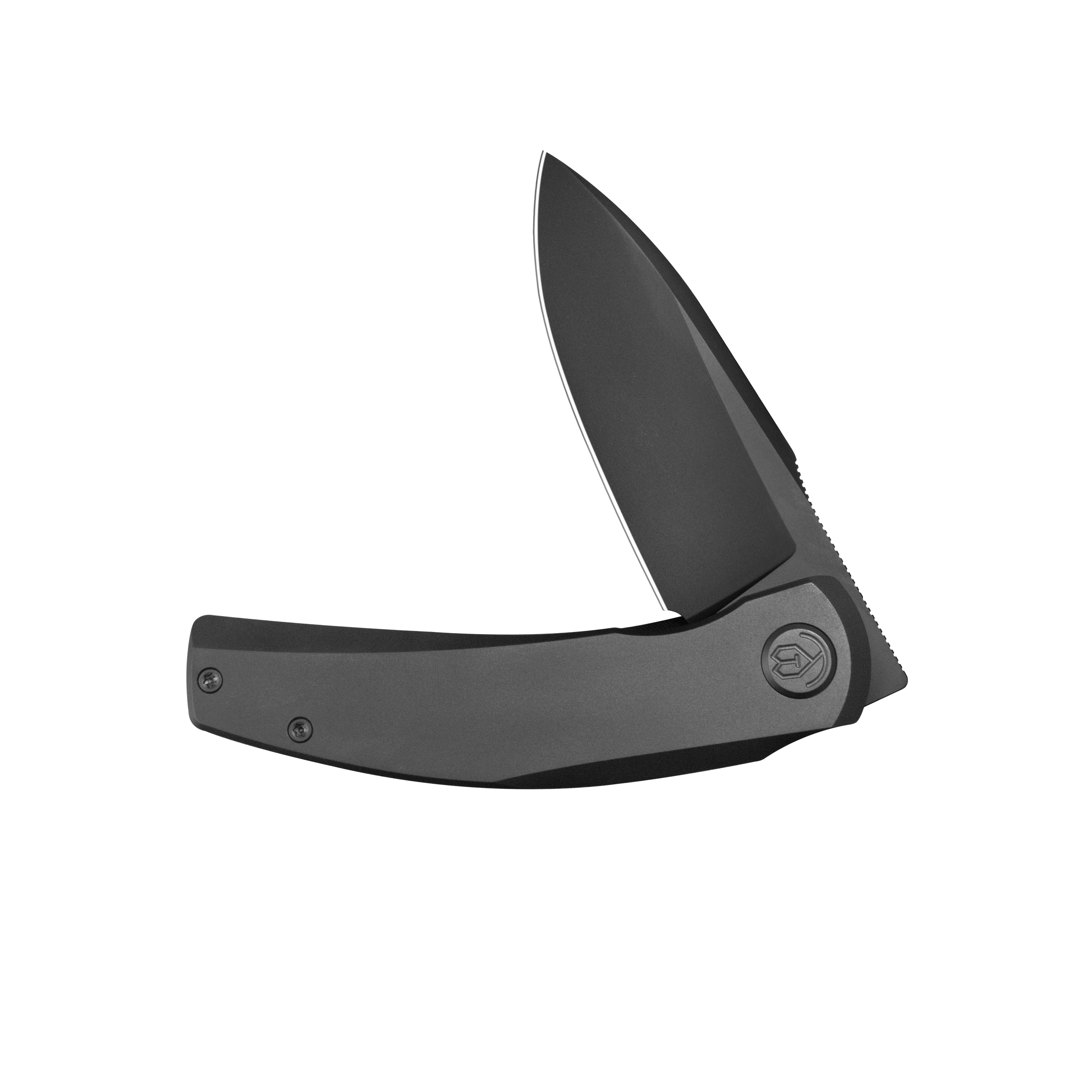 KB Taurus Frame Lock Pocket Folding Knife Regular DLC Titanium Handle 3.27'' Regular DLC M390 Blade KB418C