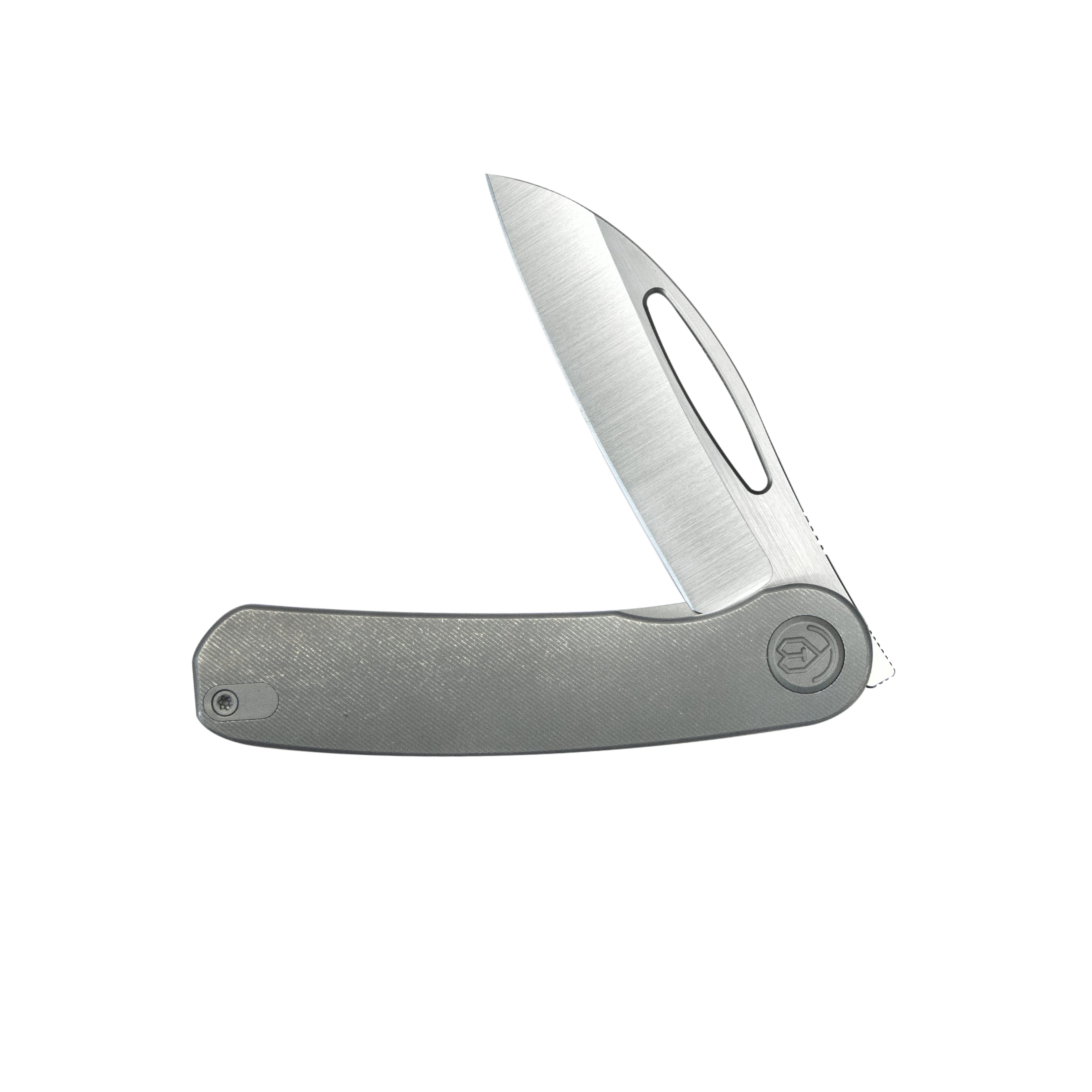 KB Decimal Folding Knife Darkwash Titanium Handle 3.15" Belt Satin M390 Blade KB354B