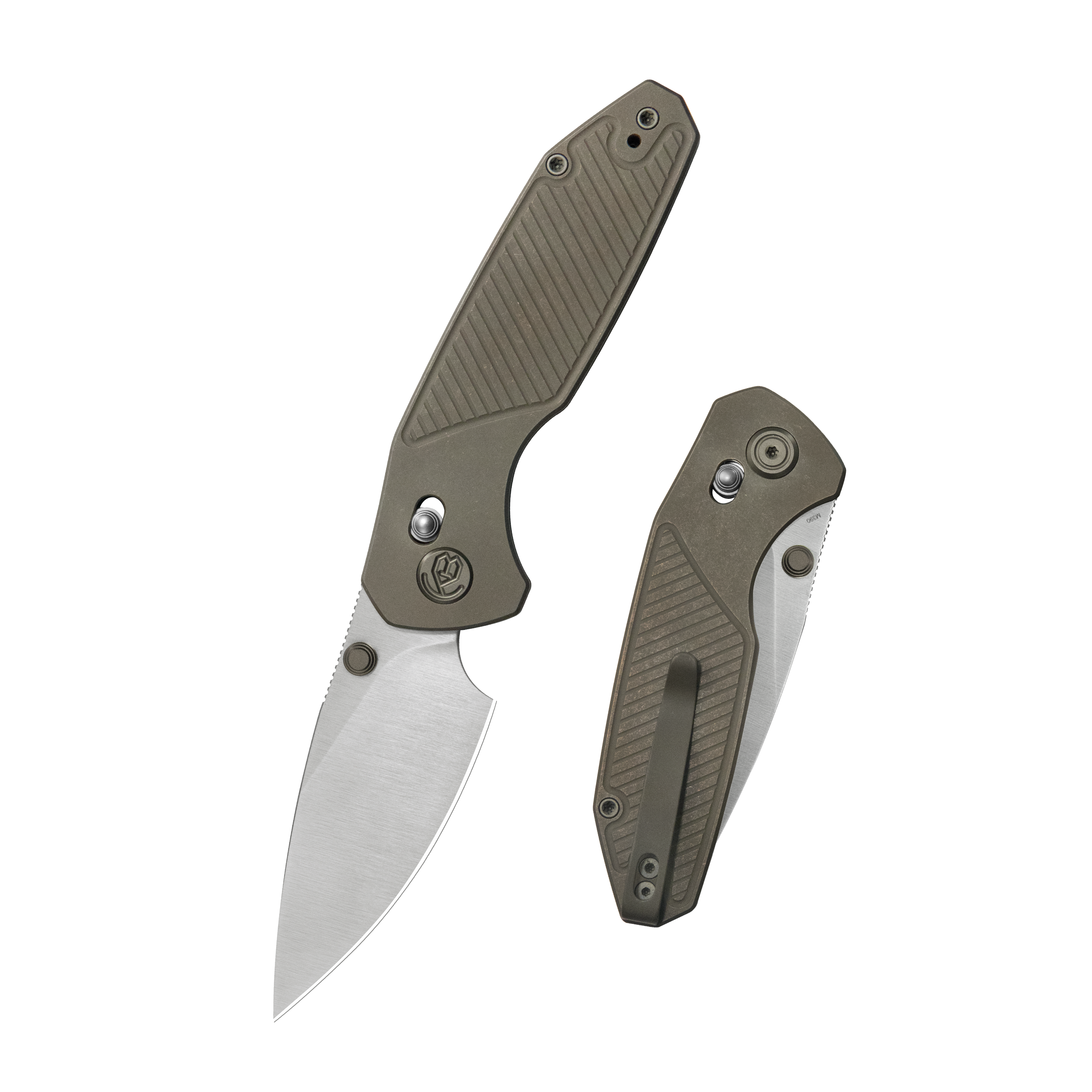 KB Aero Air Pocket Knife Crossbar Lock Bronze Ti Diagonal Milling 2.91 KB Aero Air Pocket Knife Crossbar Lock Bronze Ti Diagonal Milling 2.91
