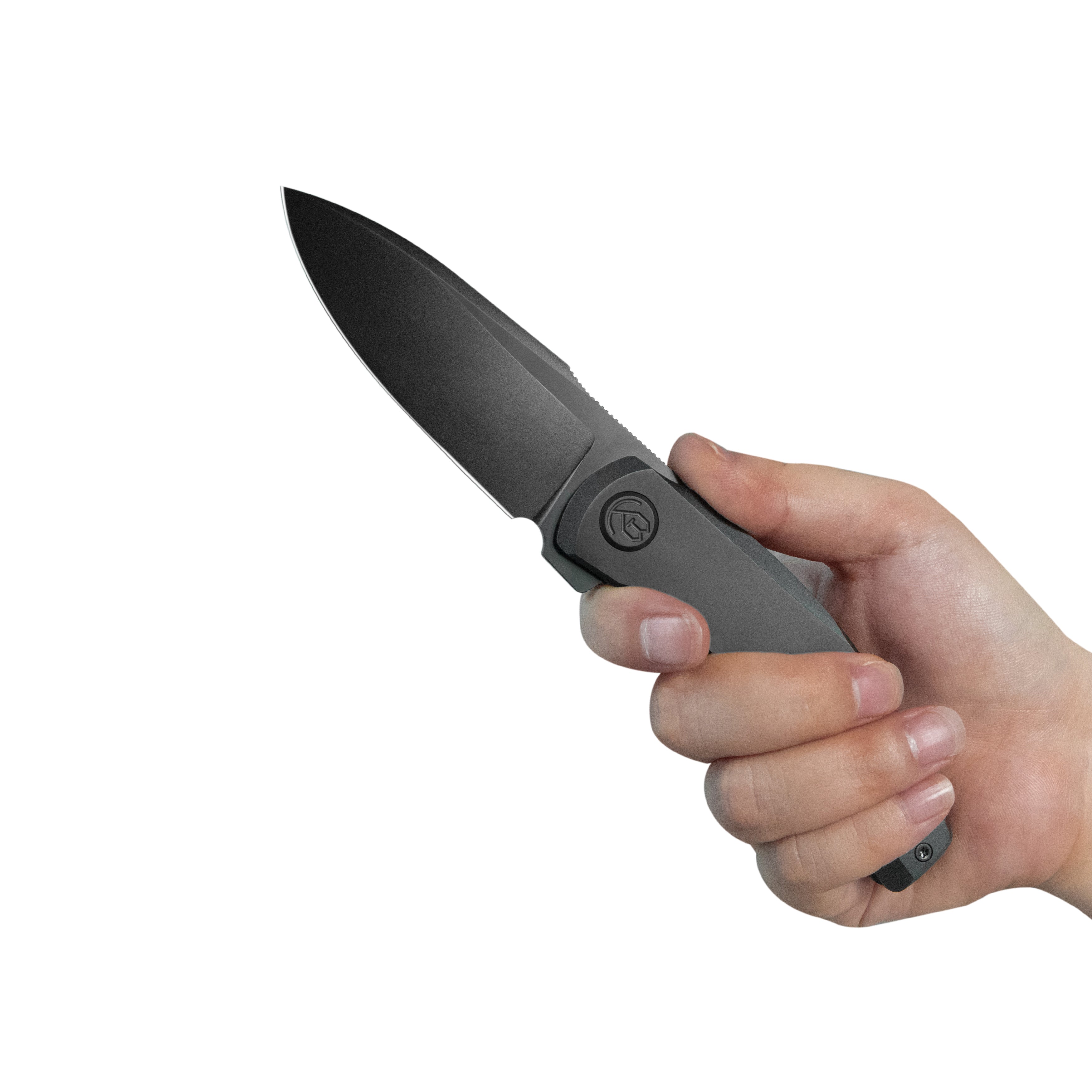 KB Taurus Frame Lock Pocket Folding Knife Regular DLC Titanium Handle 3.27'' Regular DLC M390 Blade KB418C