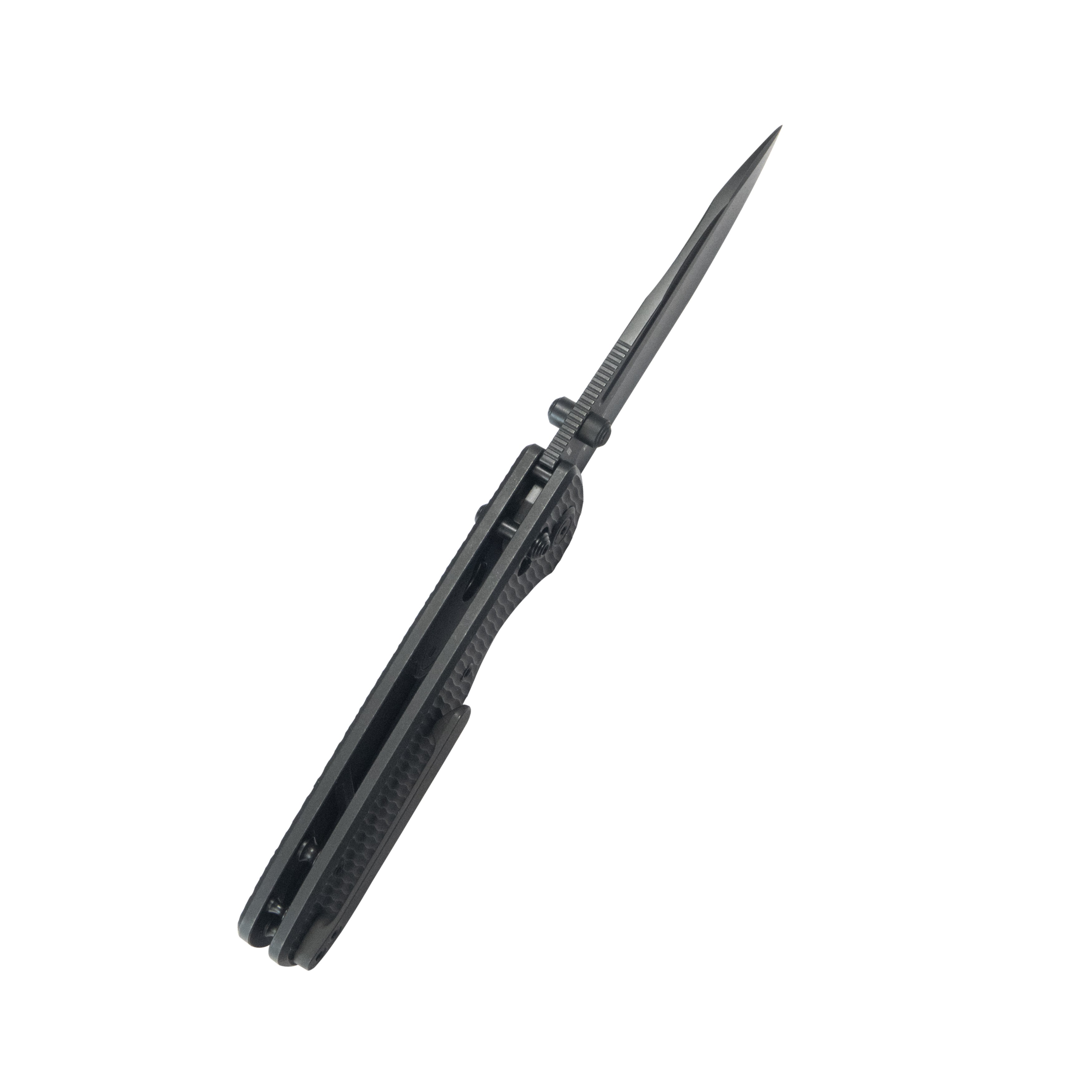 KB Bluff Crossbar Folding Knife Blackwash Titanium Handle 3.19" Blackwash M390 Blade KB383H