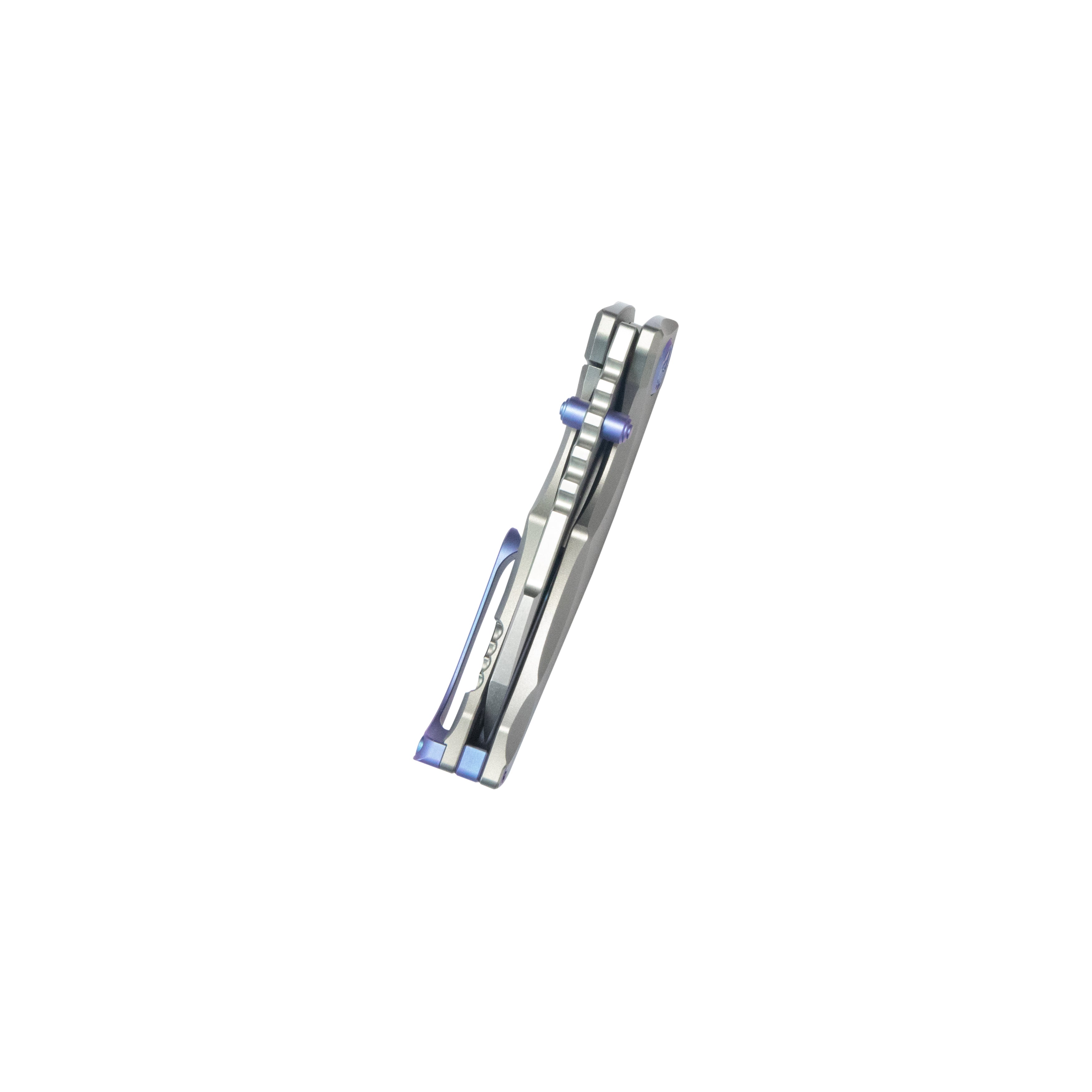 KB Steeltle Folding Knife Gray Titanium Handle 2.36" Stonewash M390 Blade KB390A