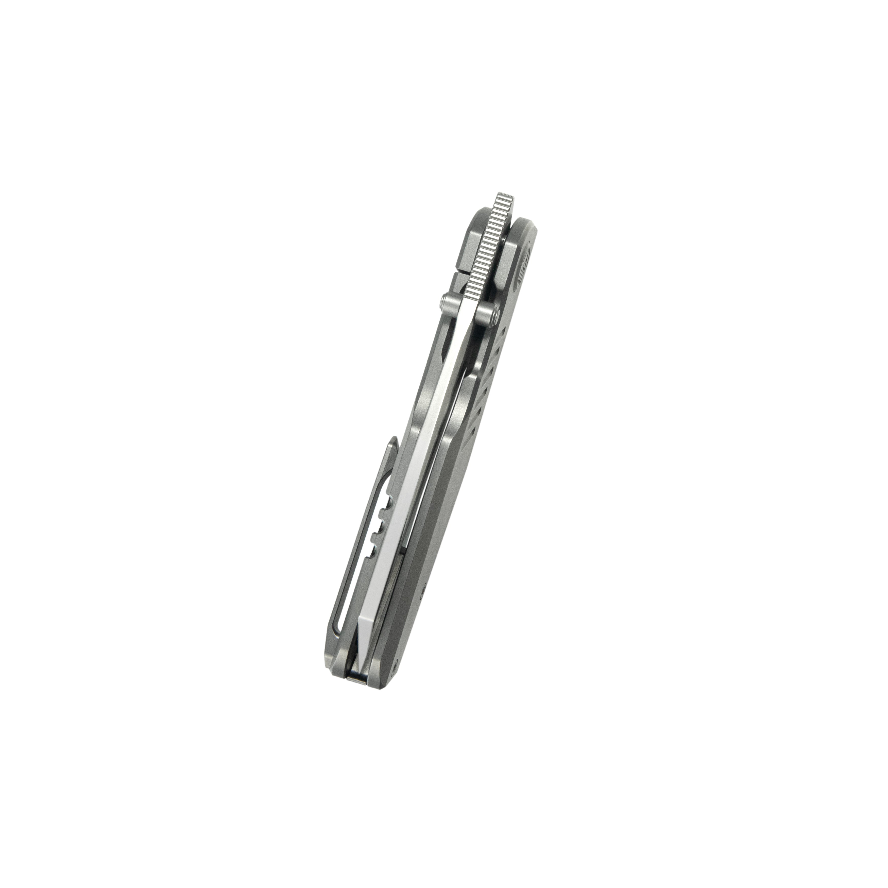 KB Protocol Folding Knife Gray Titanium Handle 3.35'' Sandblast M390 Blade KB419A
