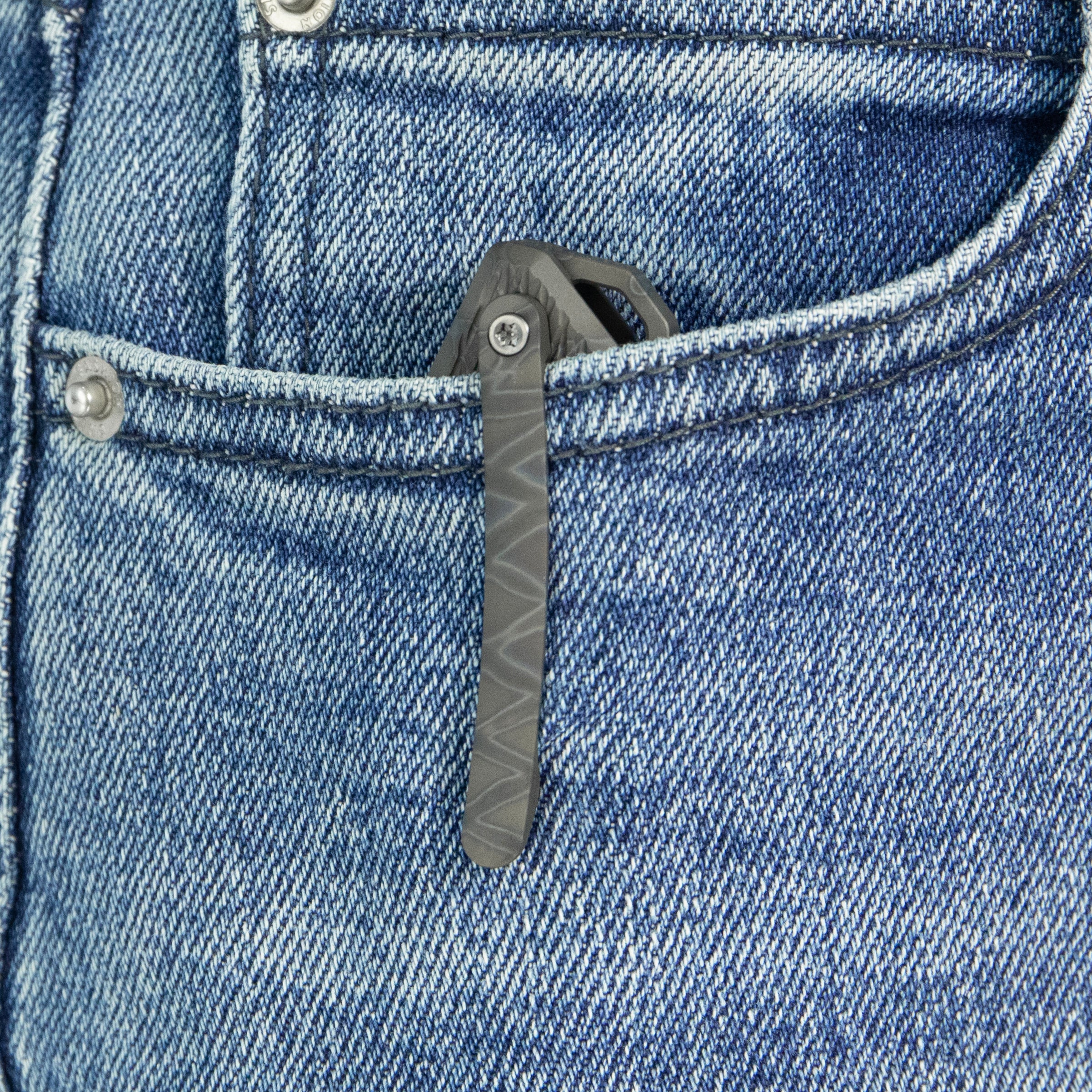 KB Coeus Outdoor Folding Knife Flame Titanium Handle 3.11" Sandblast M390 Blade KB286D