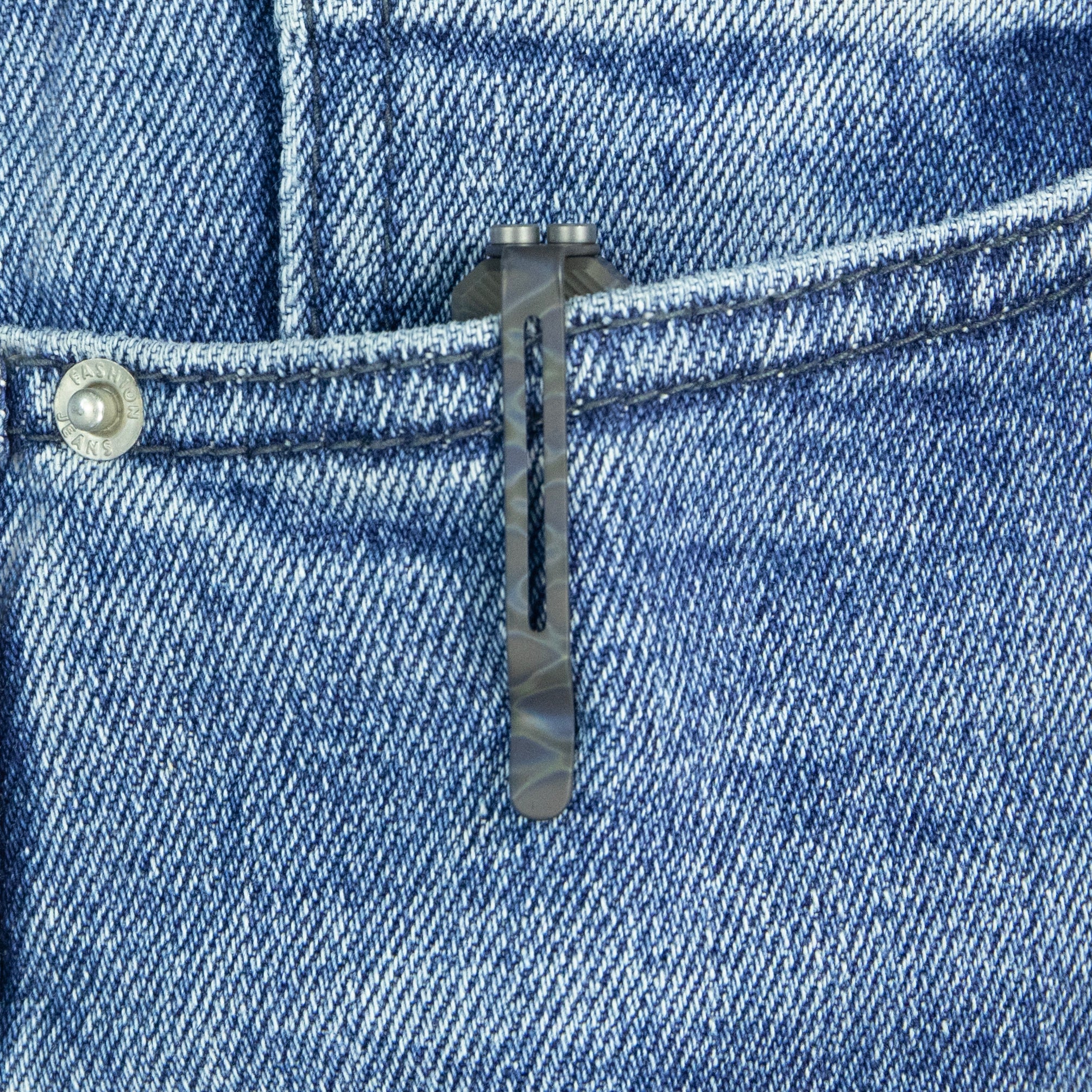 KB Prism Folding Knife Flame Titanium Handle 3.54" Beadblast M390 Blade KB243E