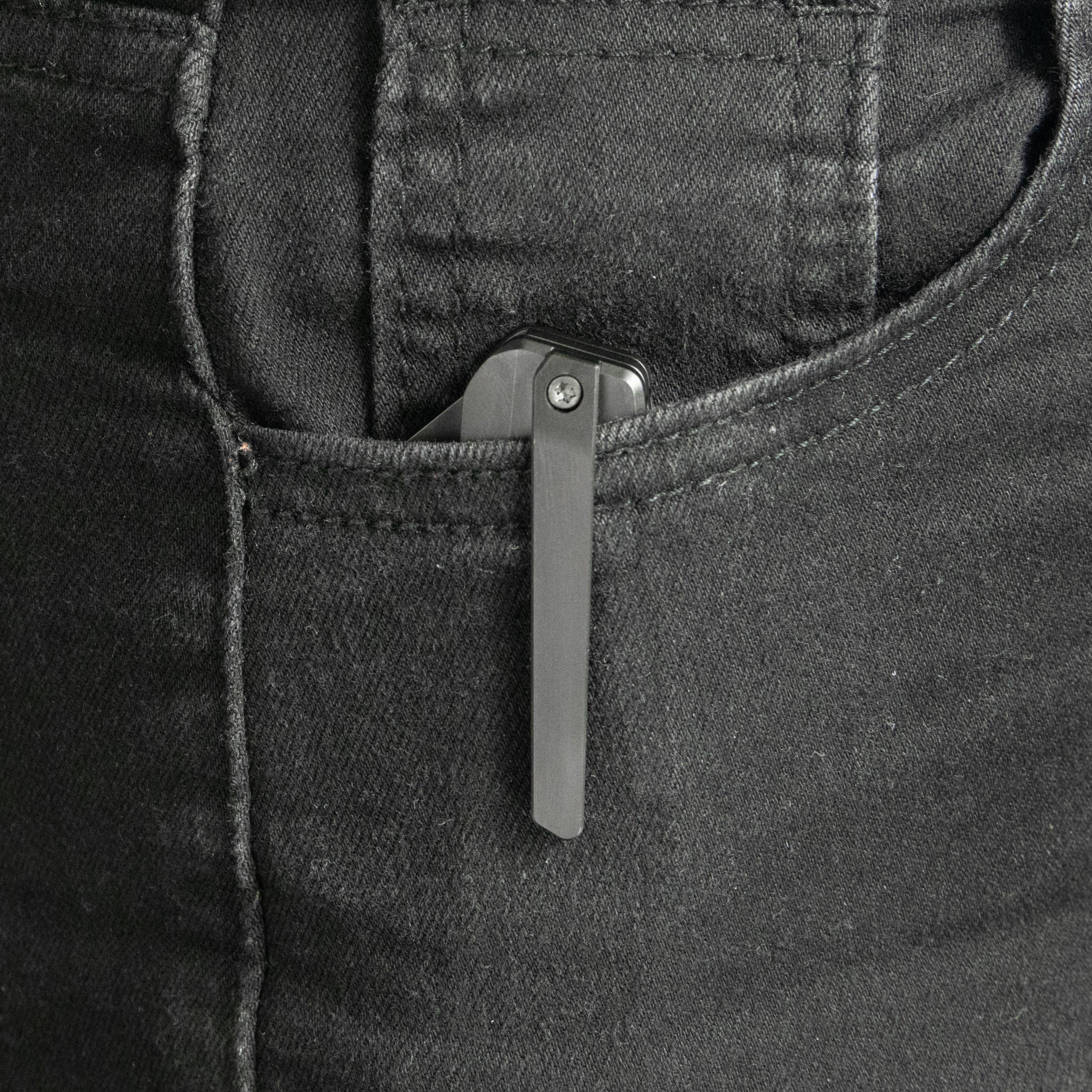 KB Protocol Folding Knife Regular DLC Titanium Handle 3.35'' Regular DLC M390 Blade KB419C