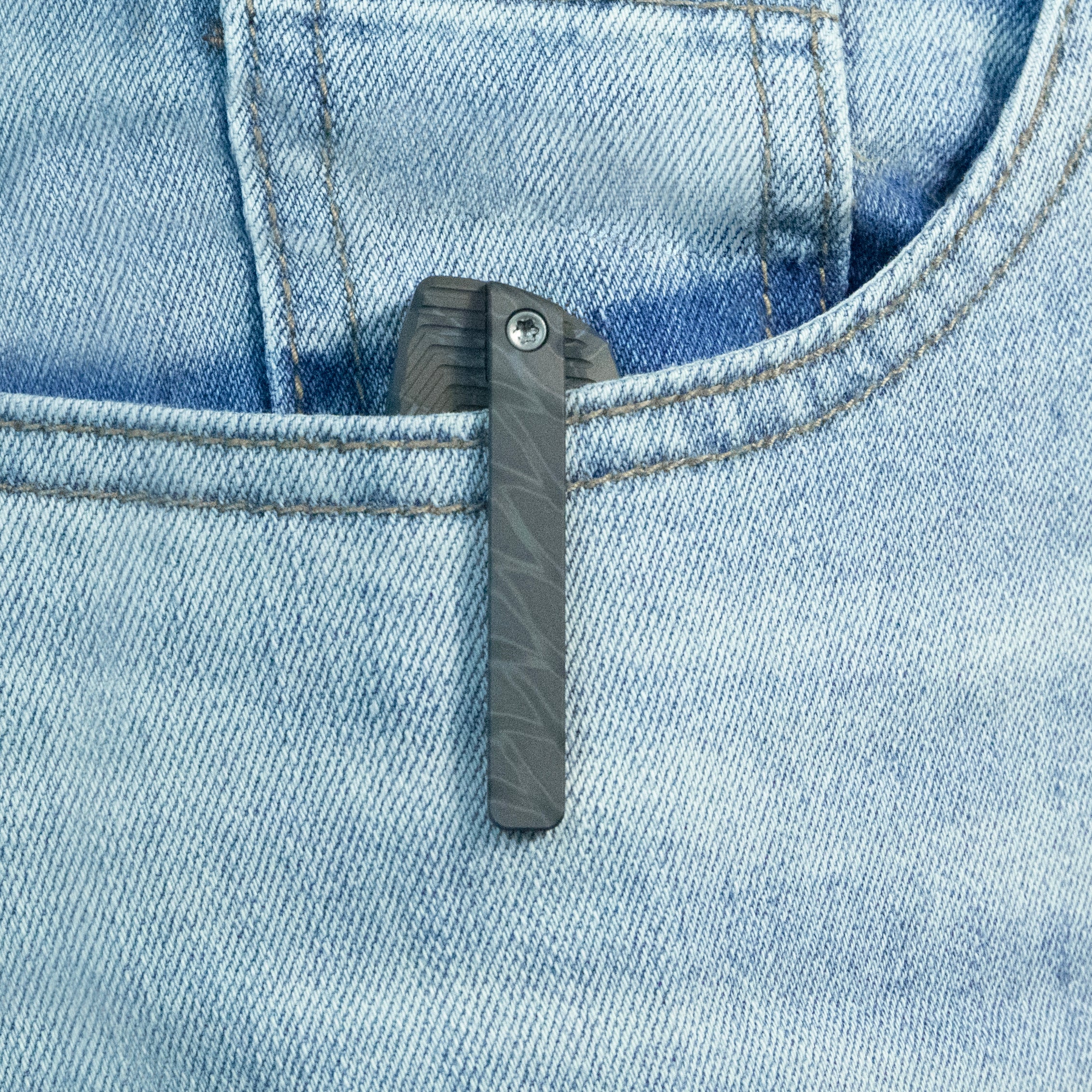 KB Agera Frame Lock Pocket Folding Knife Flame Titanium w/ Maze Pattern Milling Handle 3.03'' Beadblast M390 Blade KB437B