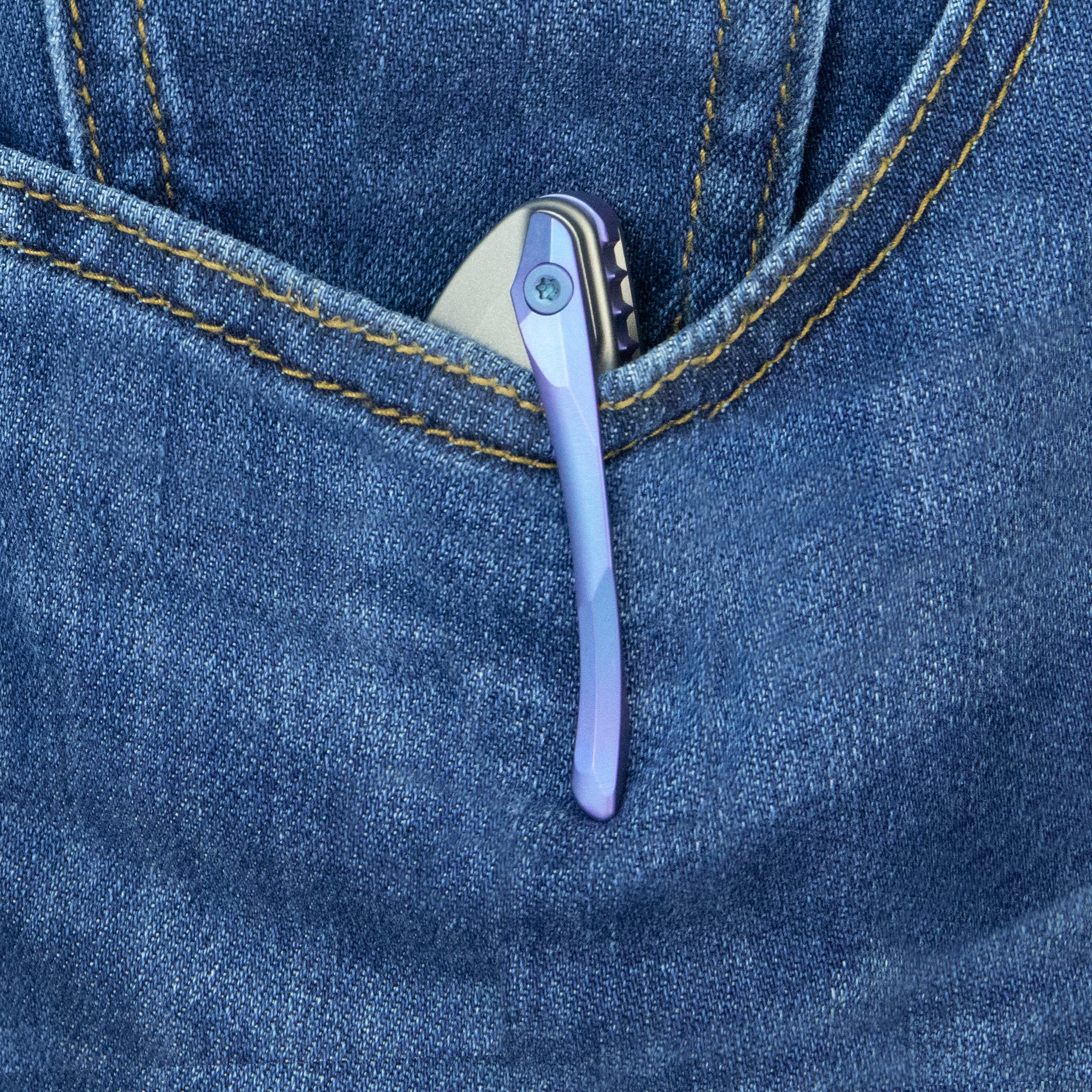 KB Sumo Folding Knife Gray Titanium Handle 3.15" Stonewash CPM 20CV Blade KB400A