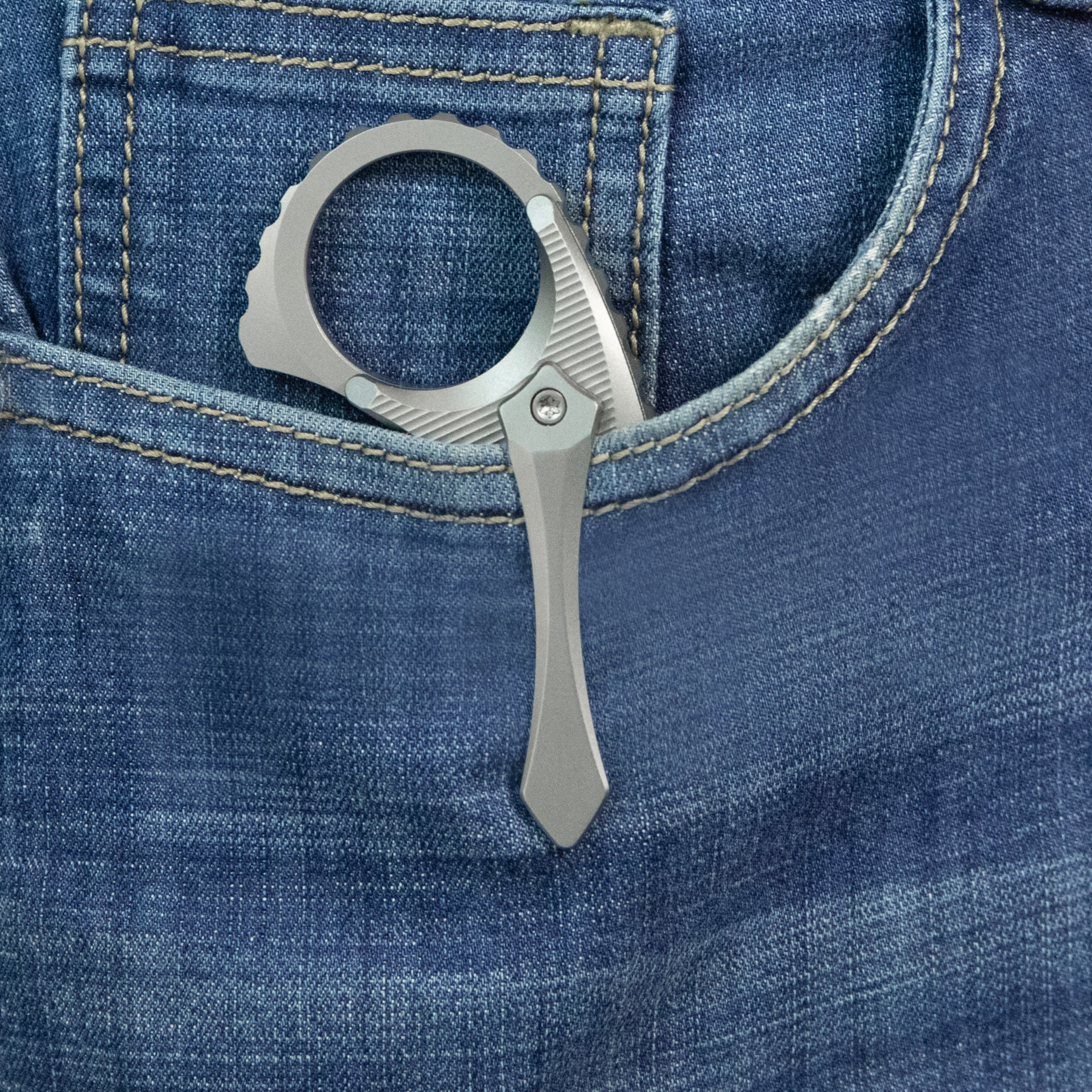 KB Wrath Frame Lock Karambit Ti Handle w/ Diagonal Milling 2.52'' Beadblast M390 KB271A