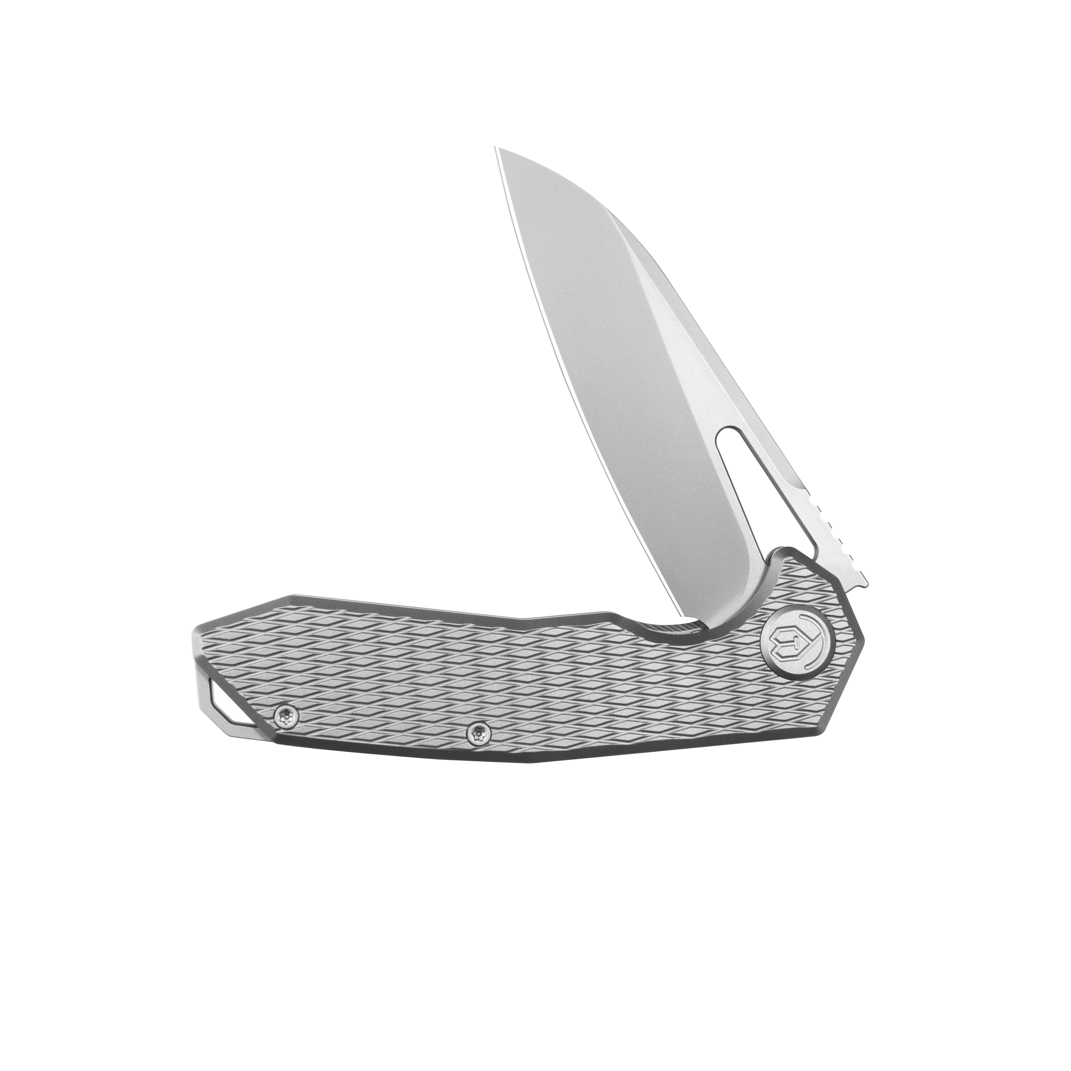 KB Vagrant Folding Knife Sandblast Titanium Handle 3.15" Sandblast M390 Blade KB284J