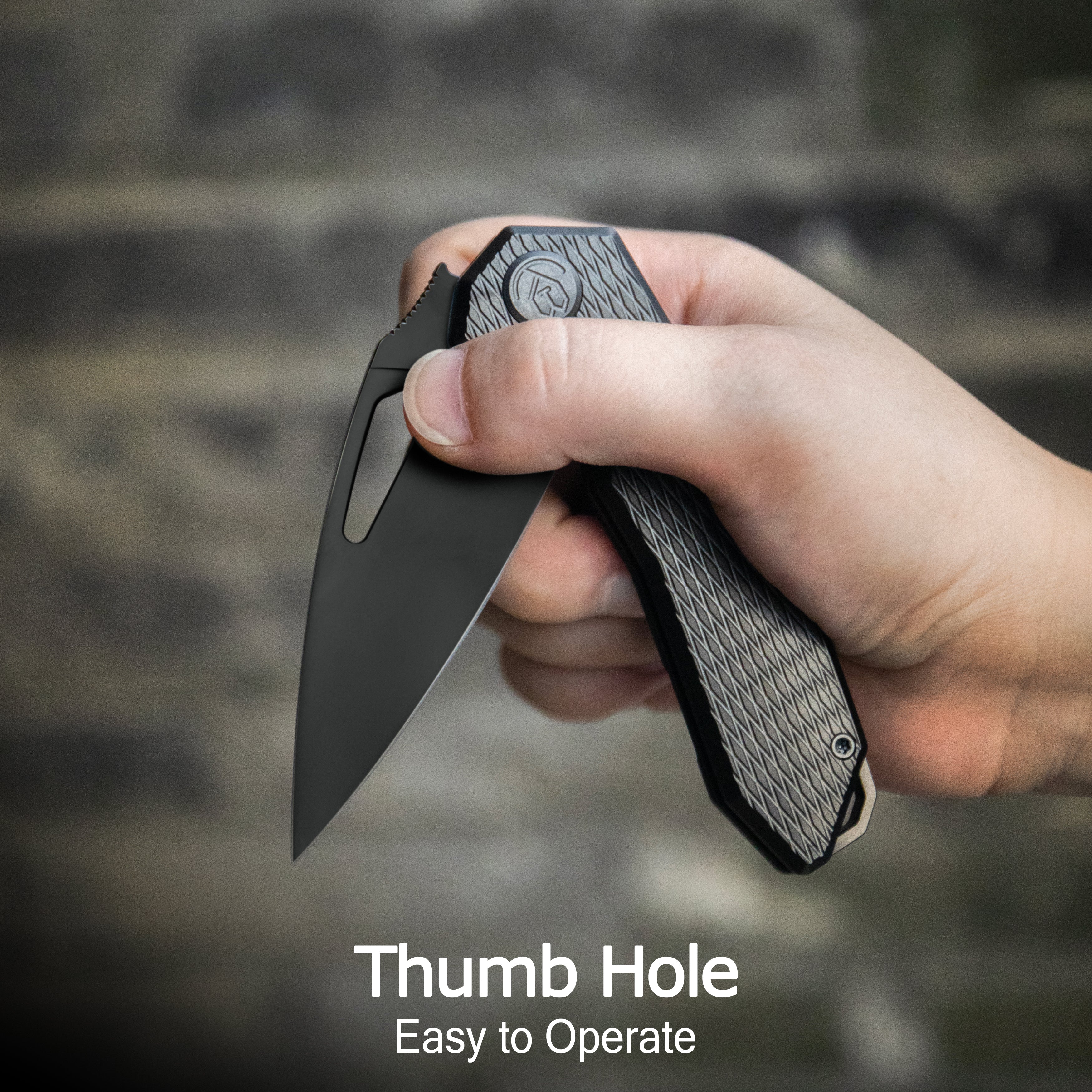 KB Coeus Outdoor Folding Knife Regular DLC Titanium Handle 3.11" Regular DLC M390 Blade KB286E