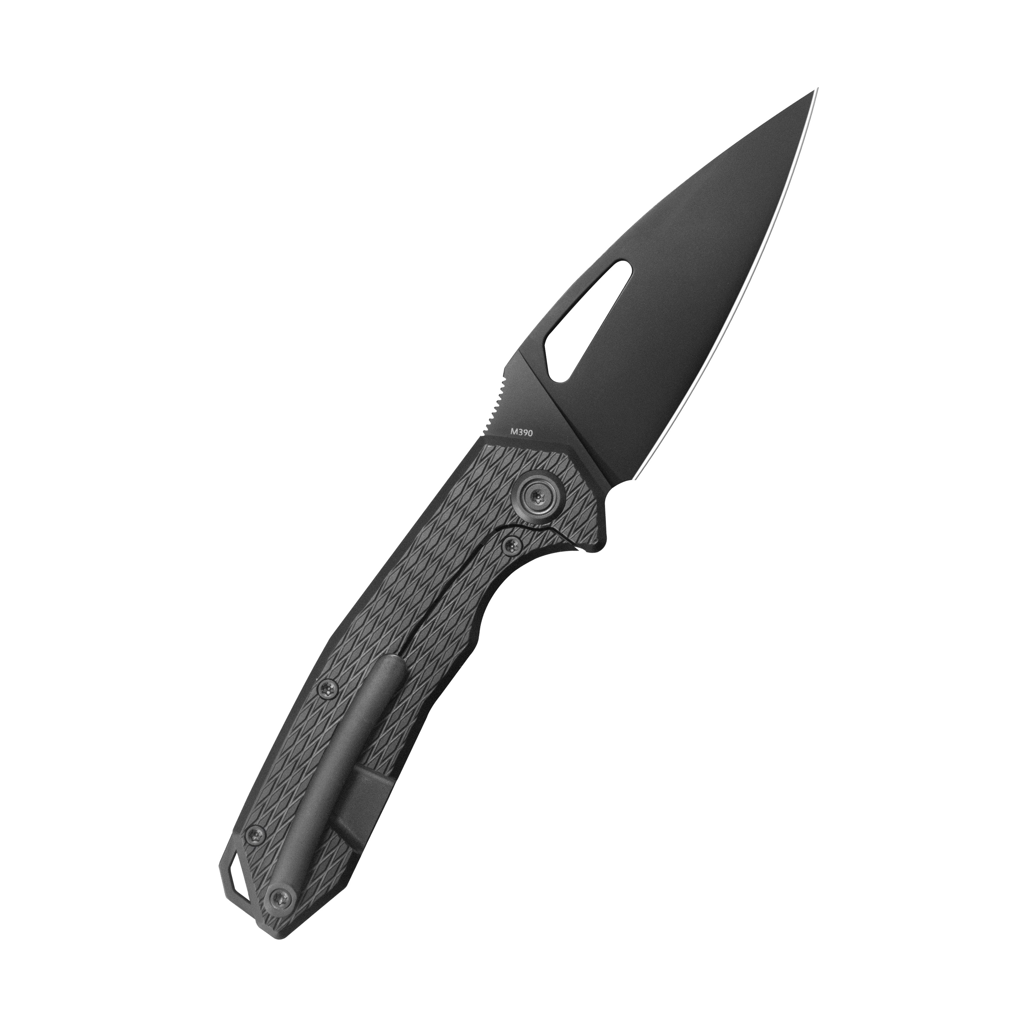 KB Coeus Outdoor Folding Knife Regular DLC Titanium Handle 3.11" Regular DLC M390 Blade KB286E