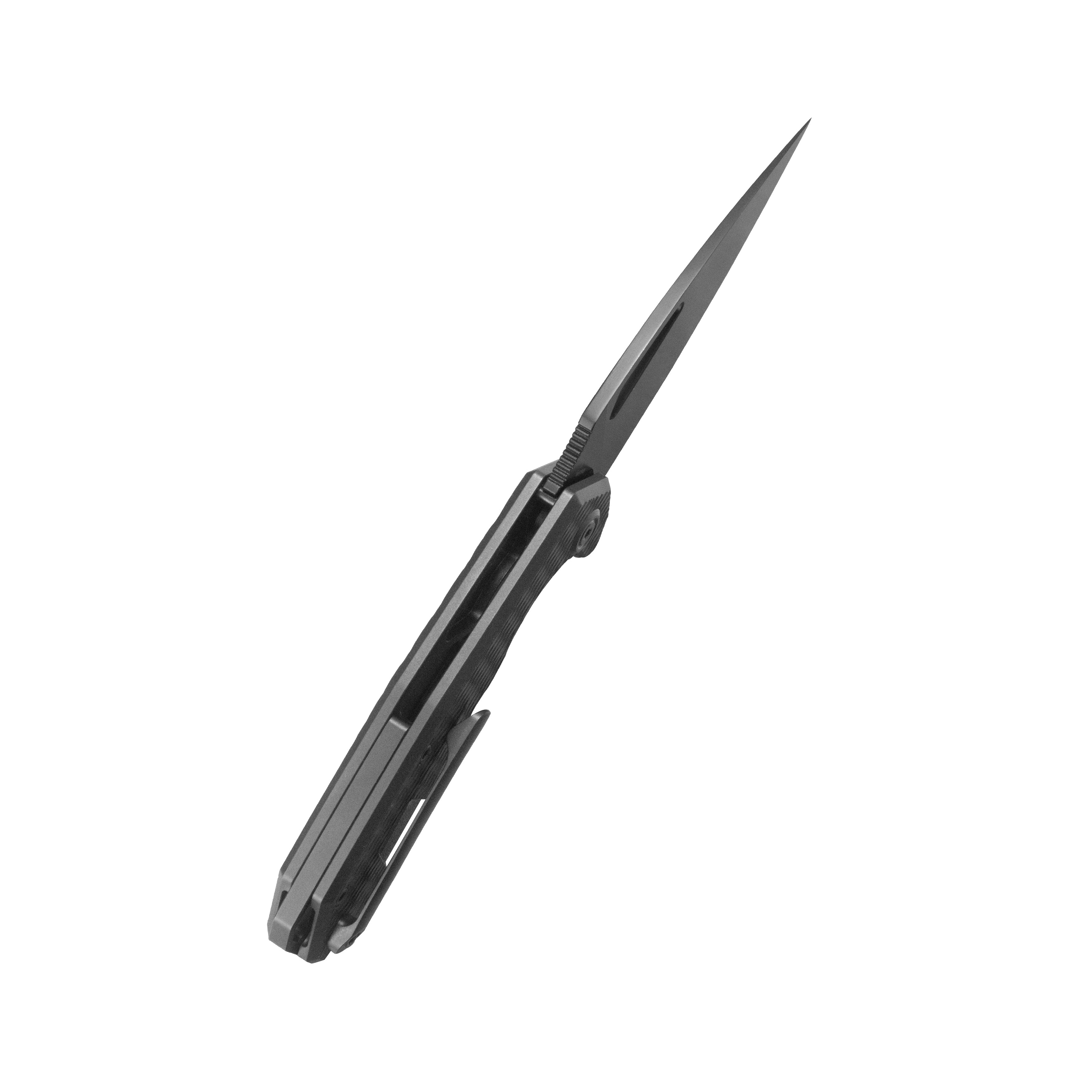 KB Coeus Outdoor Folding Knife Regular DLC Titanium Handle 3.11" Regular DLC M390 Blade KB286E