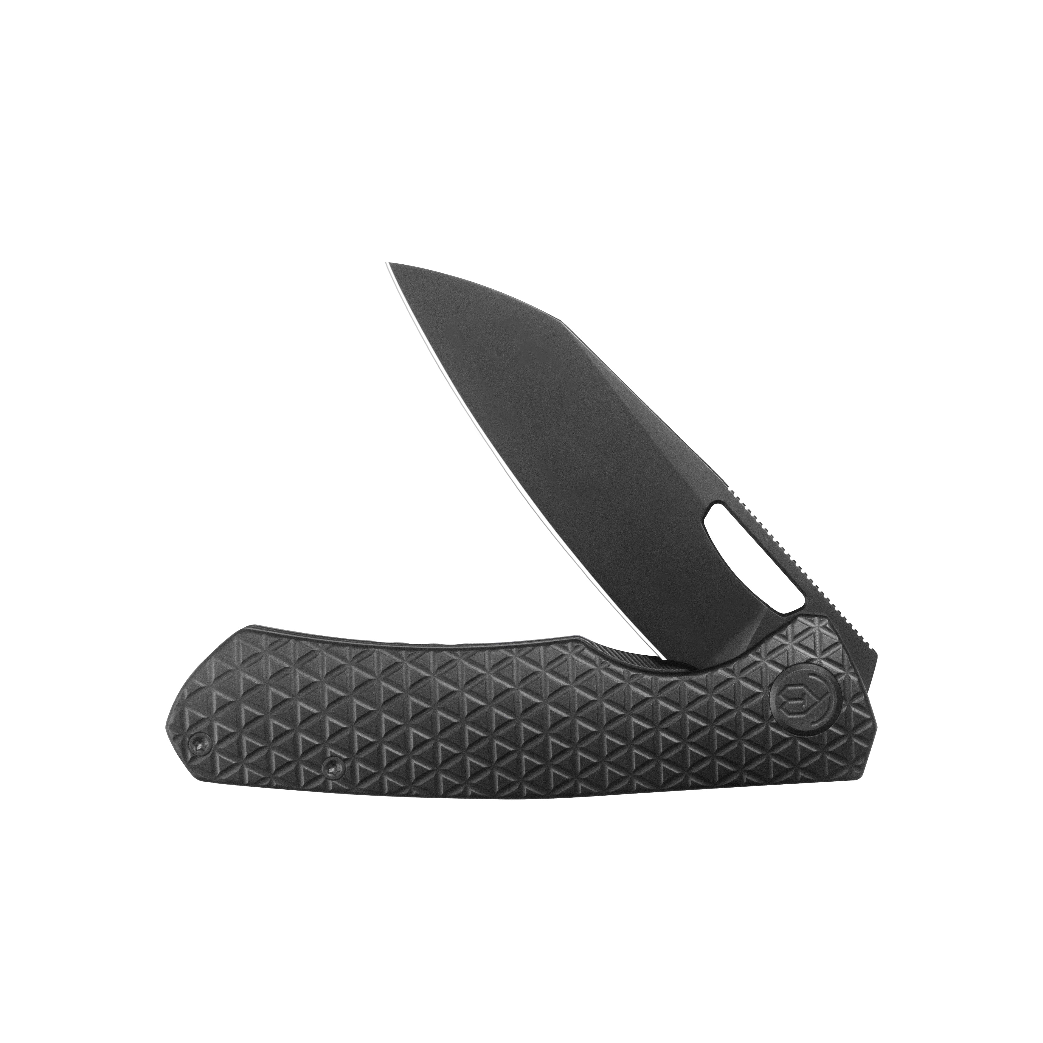 KB Socius Folding Knife Regular DLC Titanium w/ Triangle Milling 3.46'' Regular DLC S90V Blade KB300C