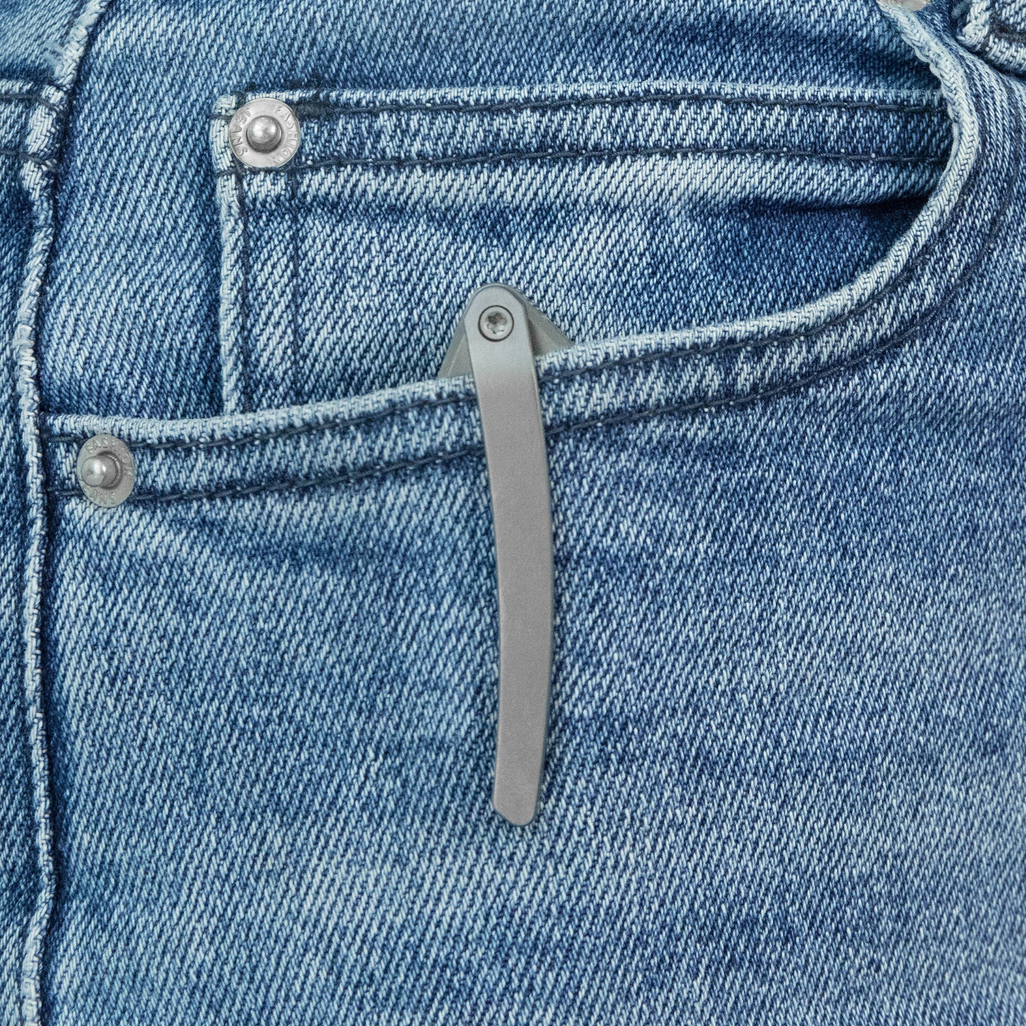 KB Merced Pocket Folding Knife Gray Titanium Handle 3.46'' Beadblast M390 KB352A