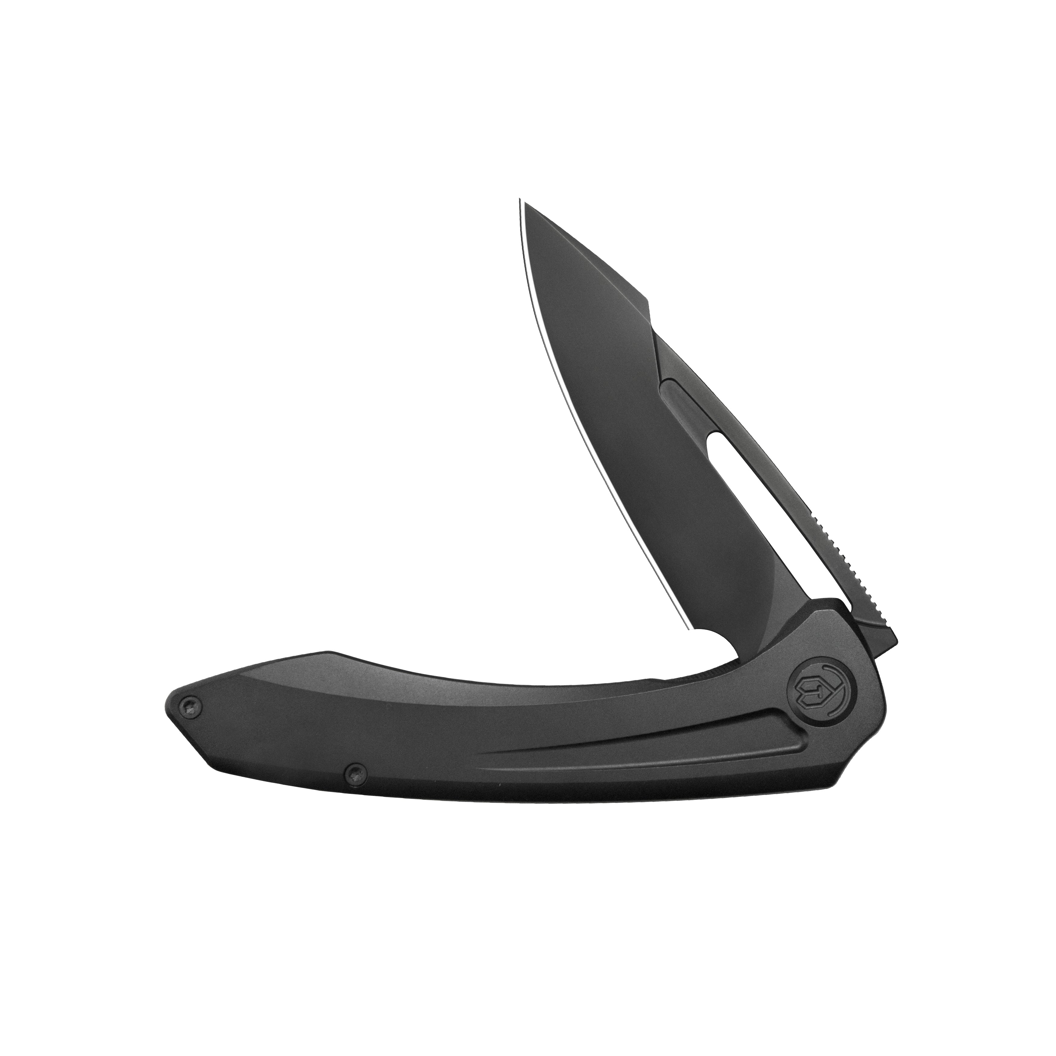 KB Merced Pocket Folding Knife Black PVD Titanium Handle 3.46'' DLC M390 KB352C