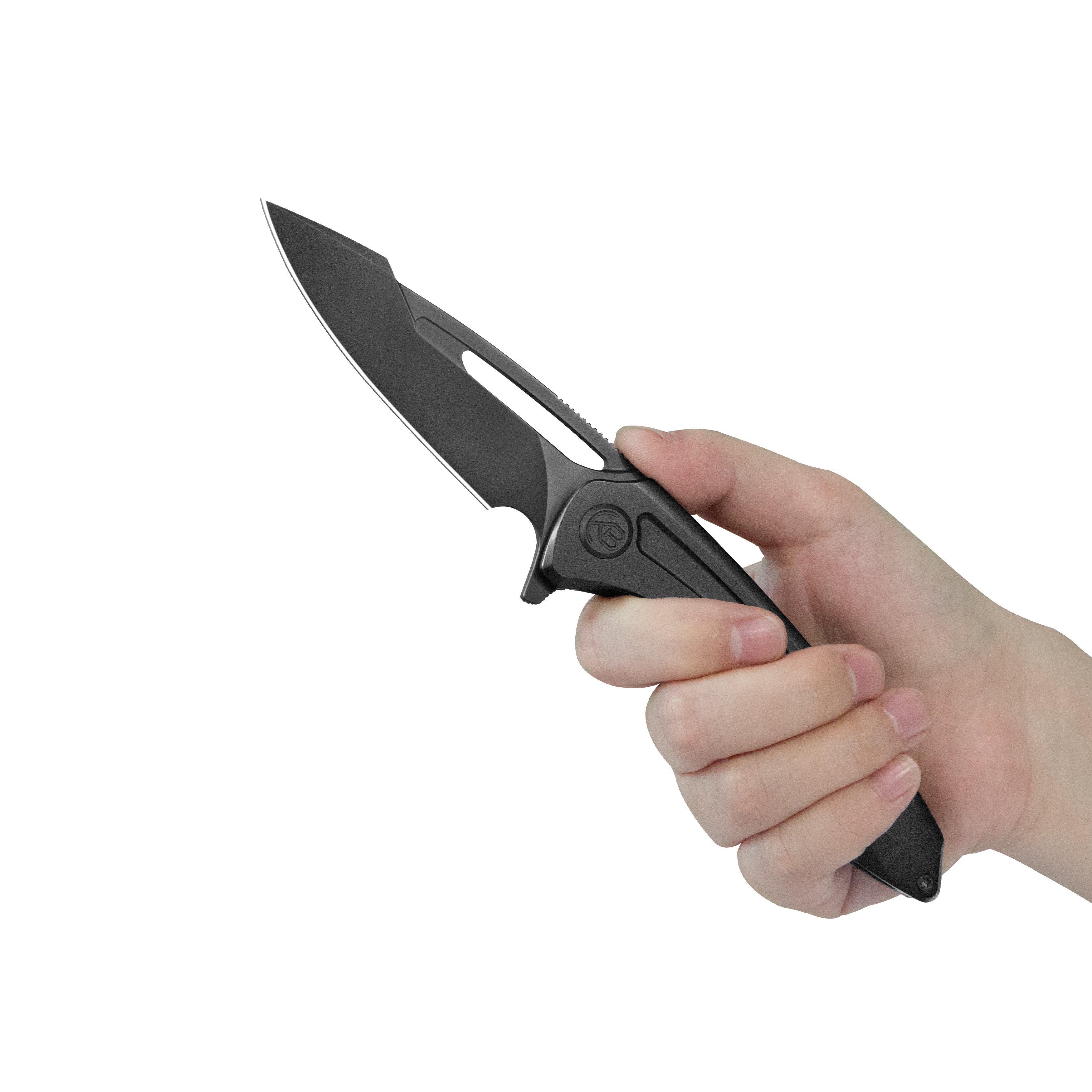 KB Merced Pocket Folding Knife Black PVD Titanium Handle 3.46'' DLC M390 KB352C