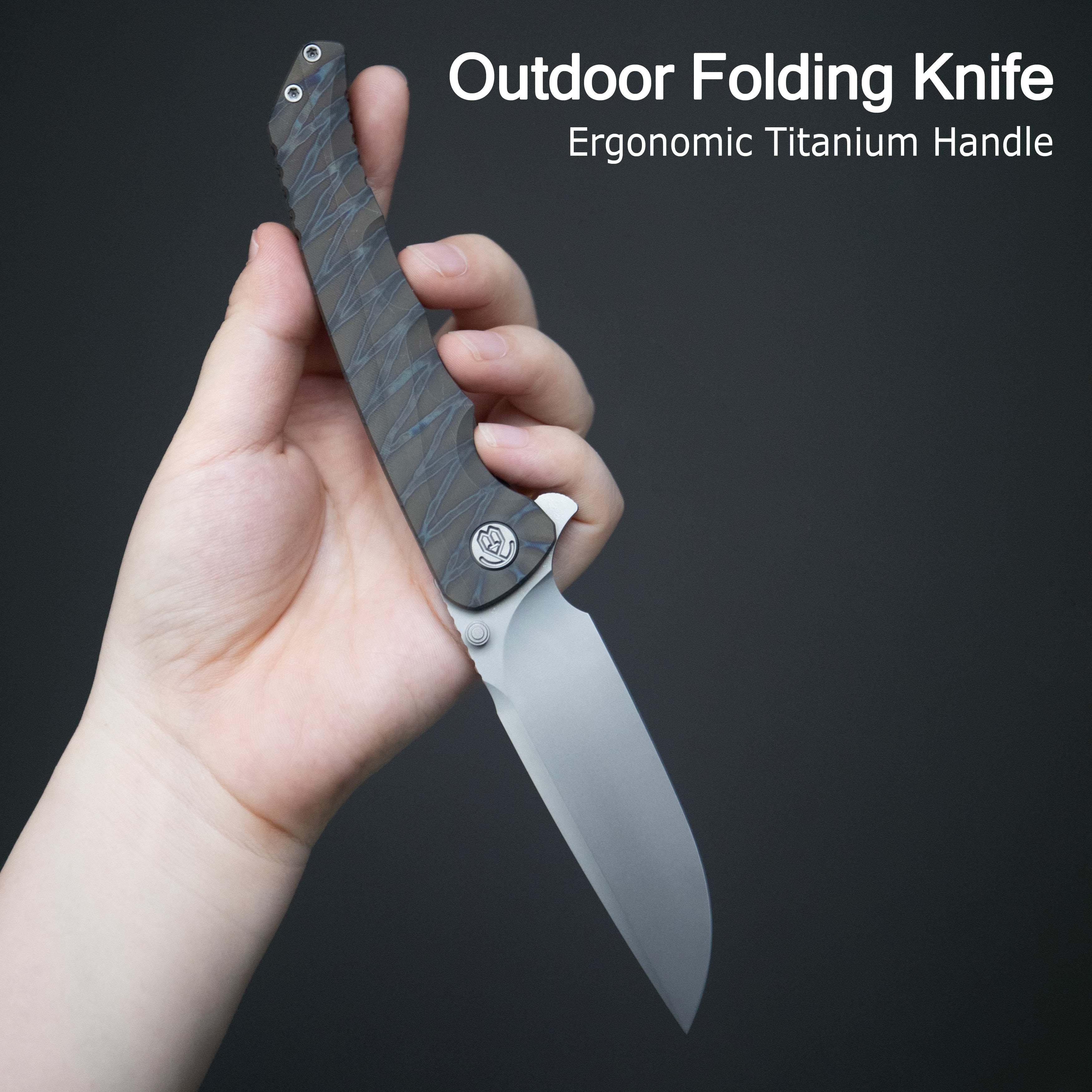 KB Zazoo Folding Knife Regular DLC Titanium Handle 3.70'' Regular DLC M390 Blade KB389C