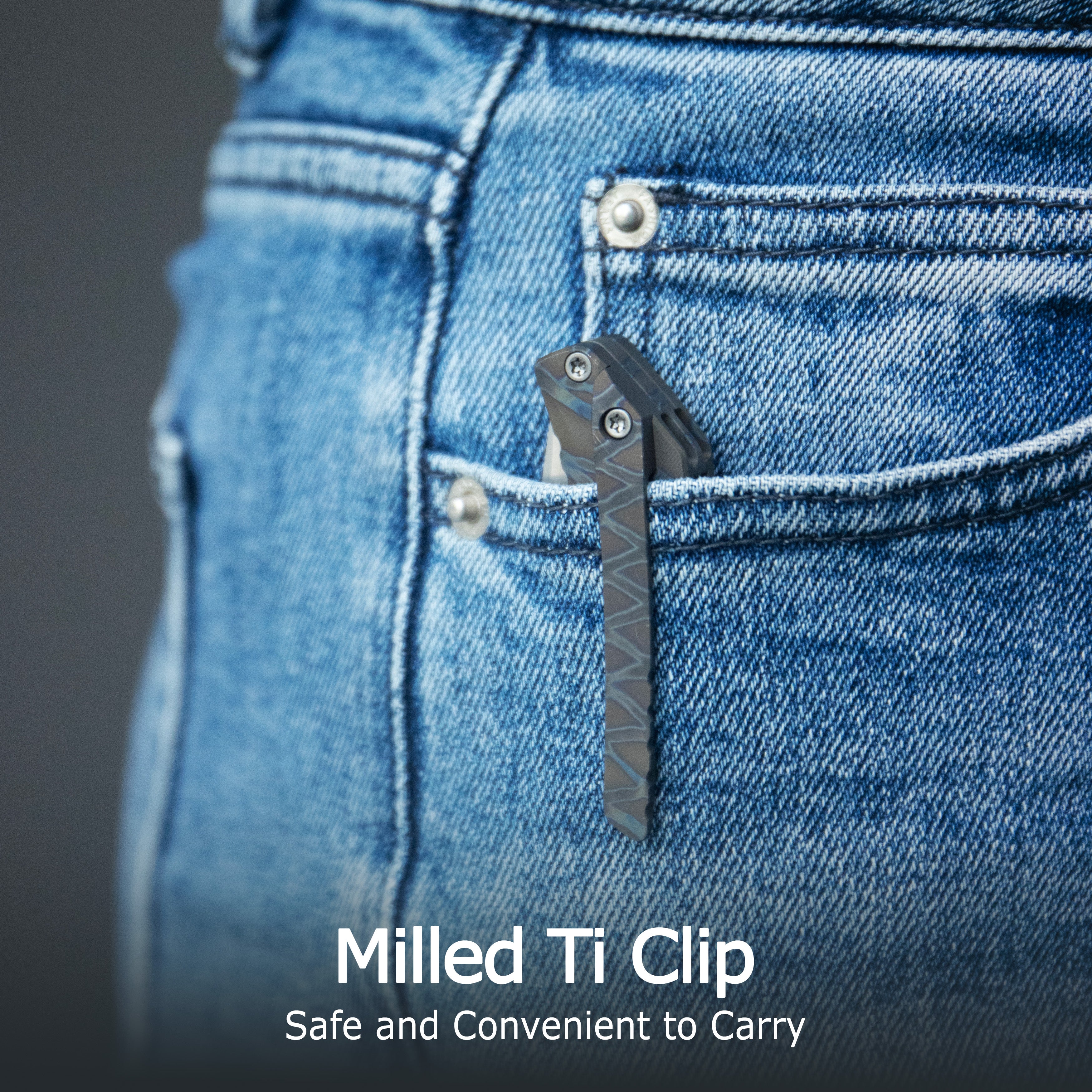 KB Zazoo Folding Knife Regular DLC Titanium Handle 3.70'' Regular DLC M390 Blade KB389C