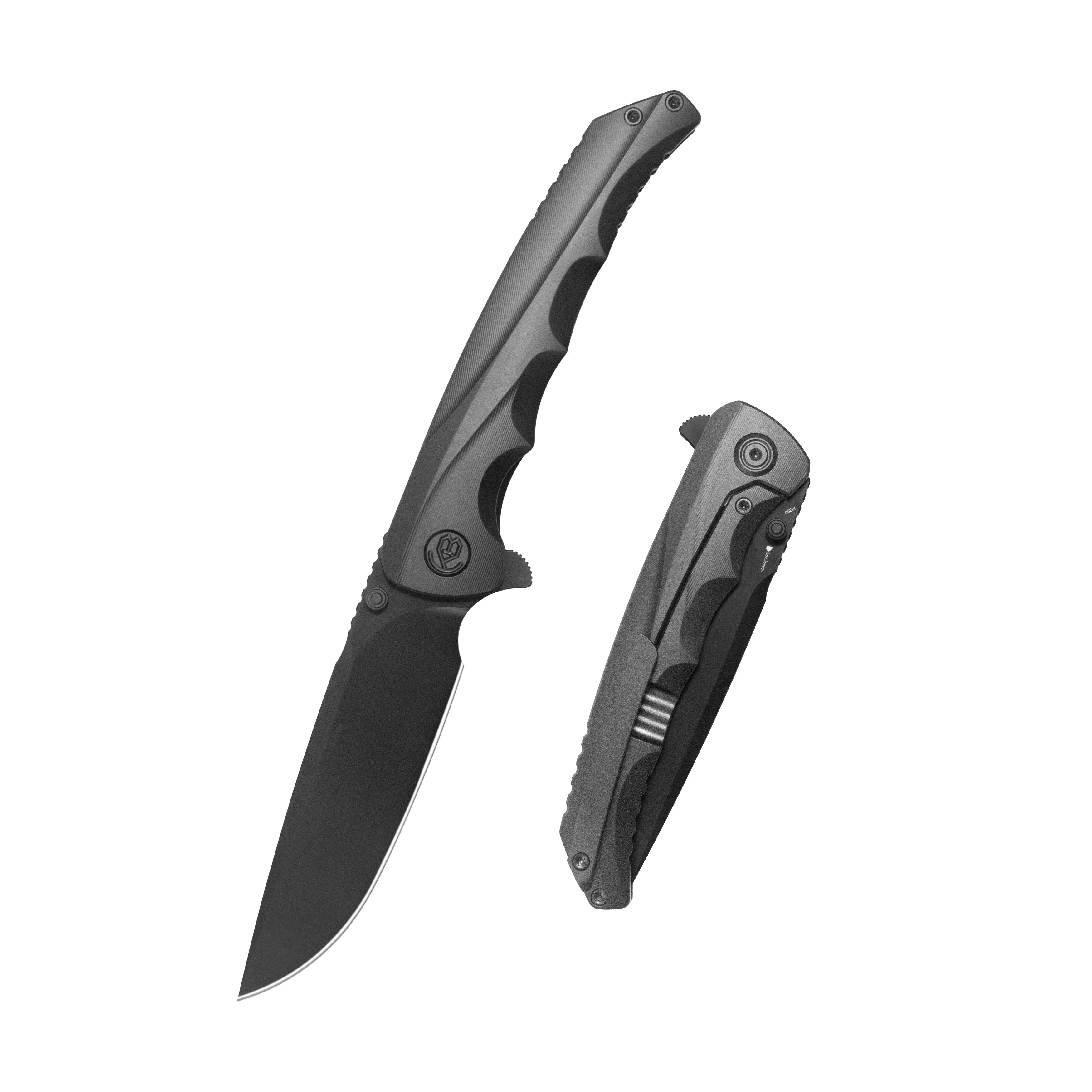 KB Zazoo Folding Knife Regular DLC Titanium Handle 3.70'' Regular DLC M390 Blade KB389C