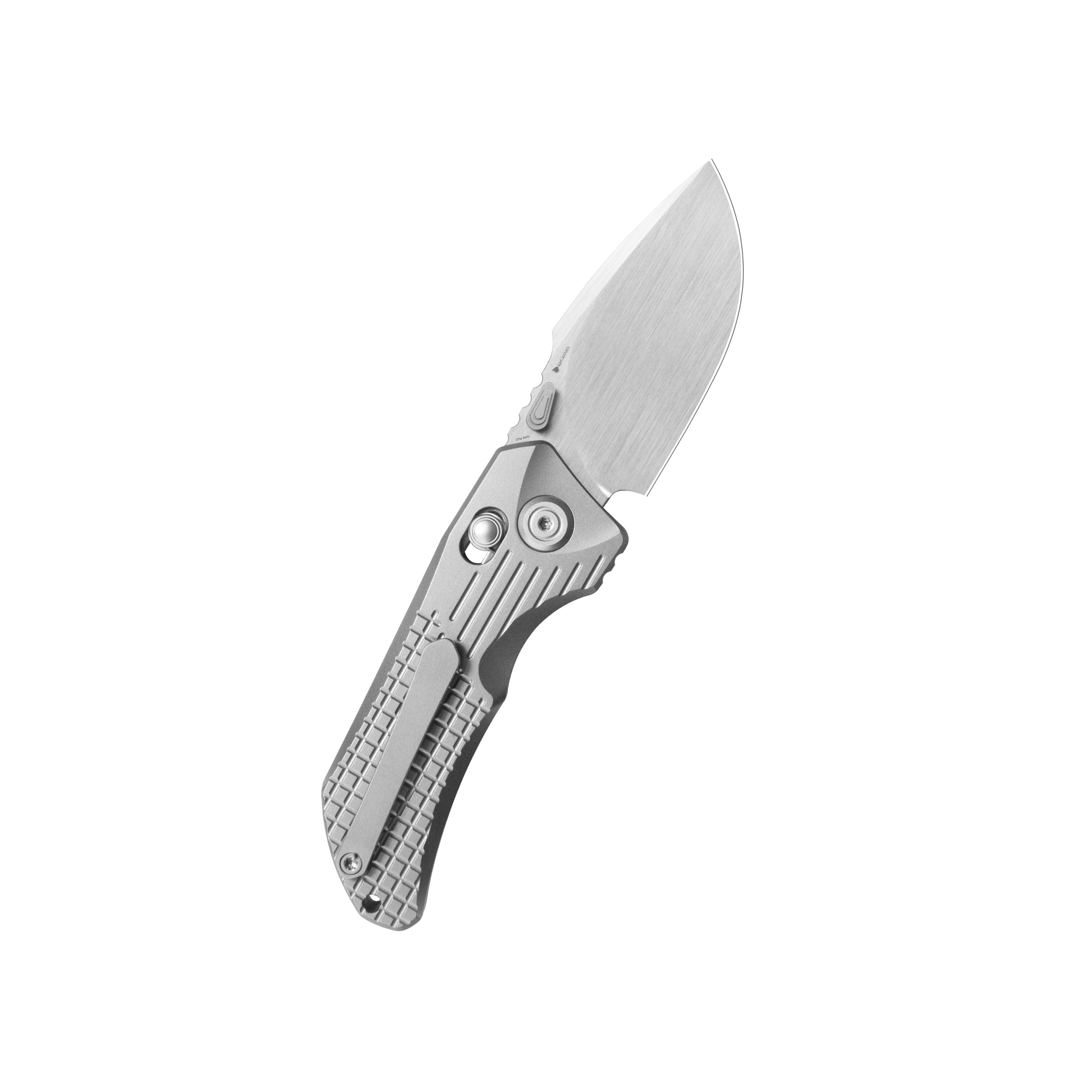 KB Jarpen Folding Knife Sandblast Titanium Handle 2.36'' Hand Rubbed Satin CPM S90V Blade KB415A