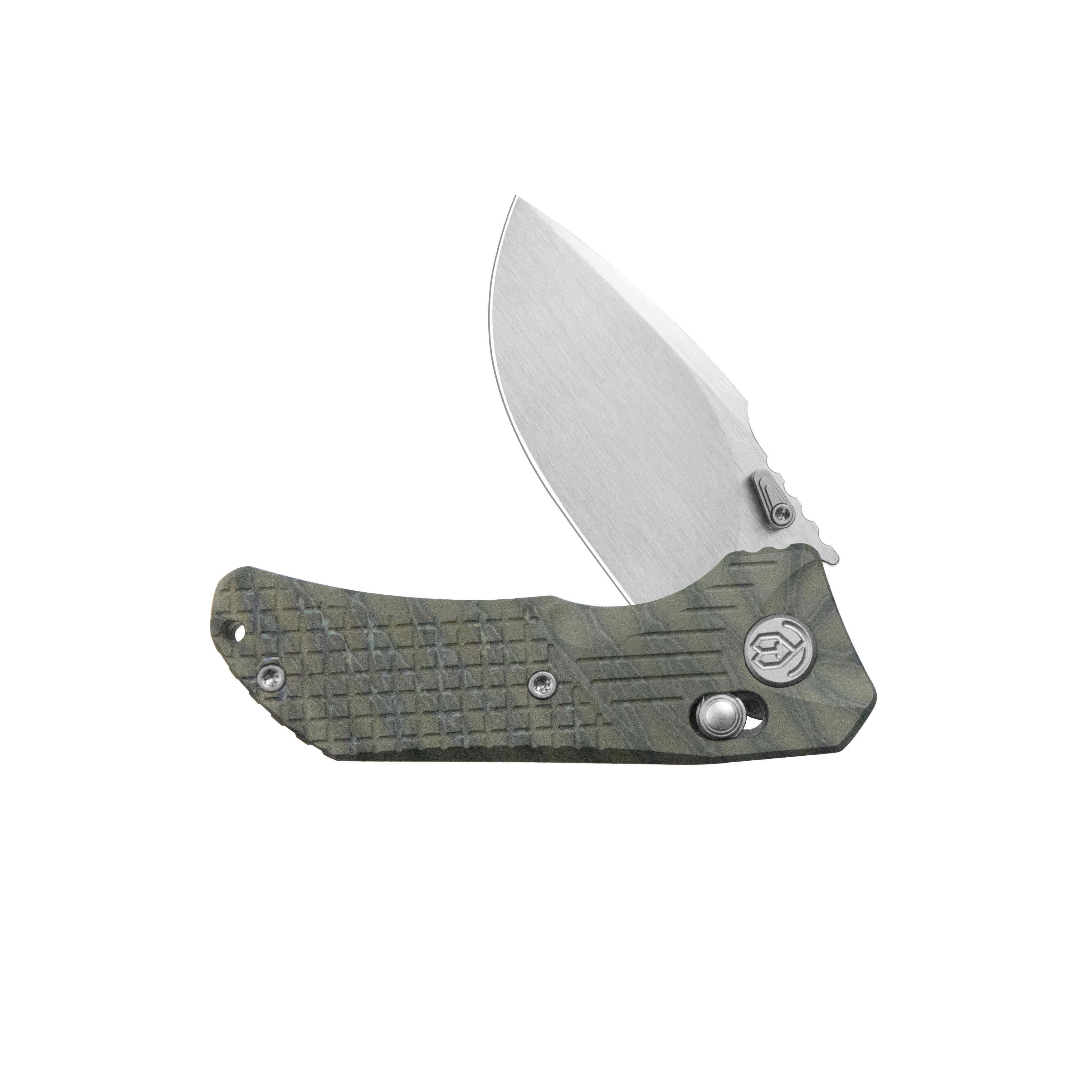 KB Jarpen Folding Knife Flame Ano Titanium Handle 2.36'' Hand Rubbed Satin CPM S90V Blade KB415B